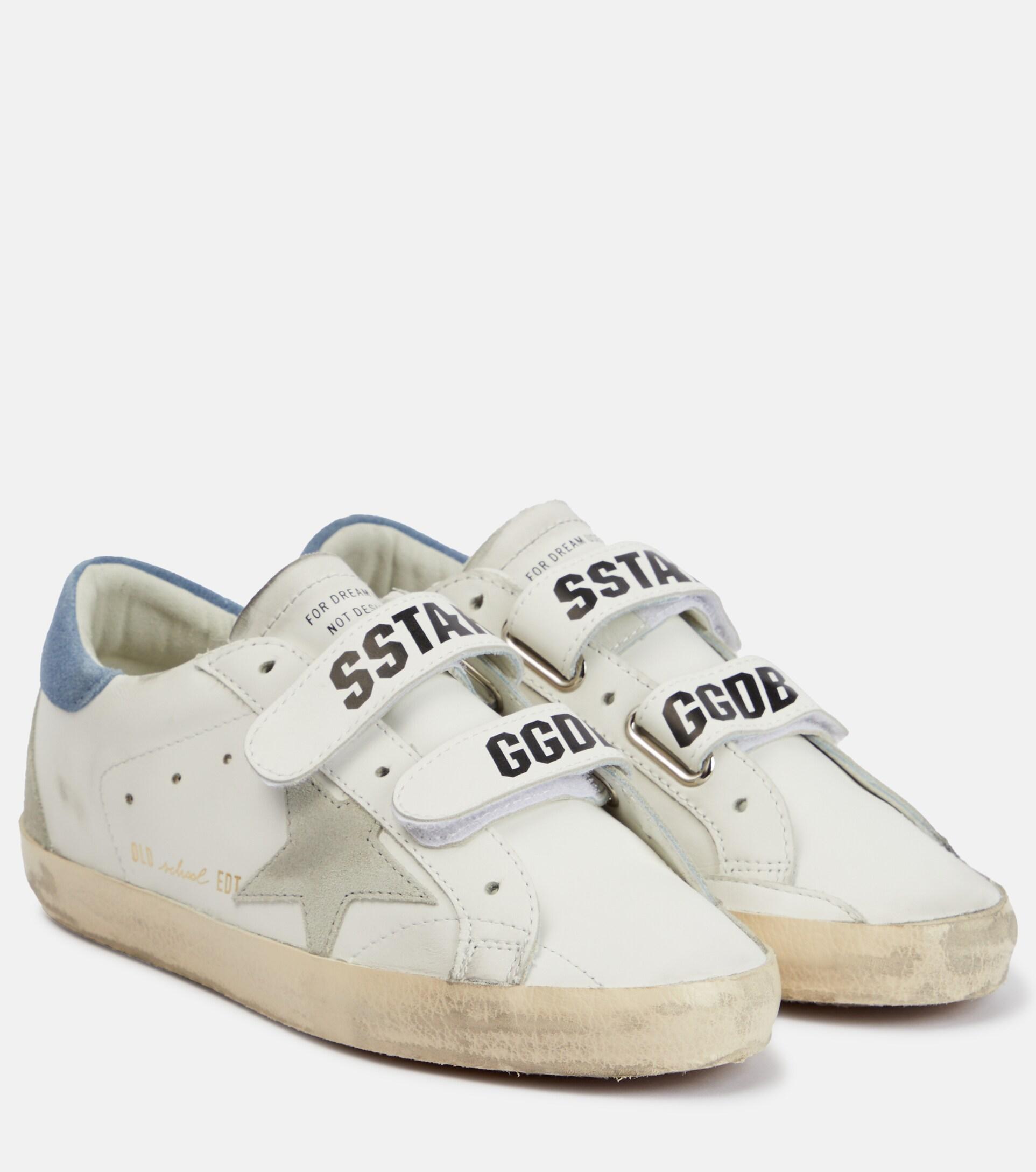 Golden Goose Old School Leather Sneakers in White | Lyst