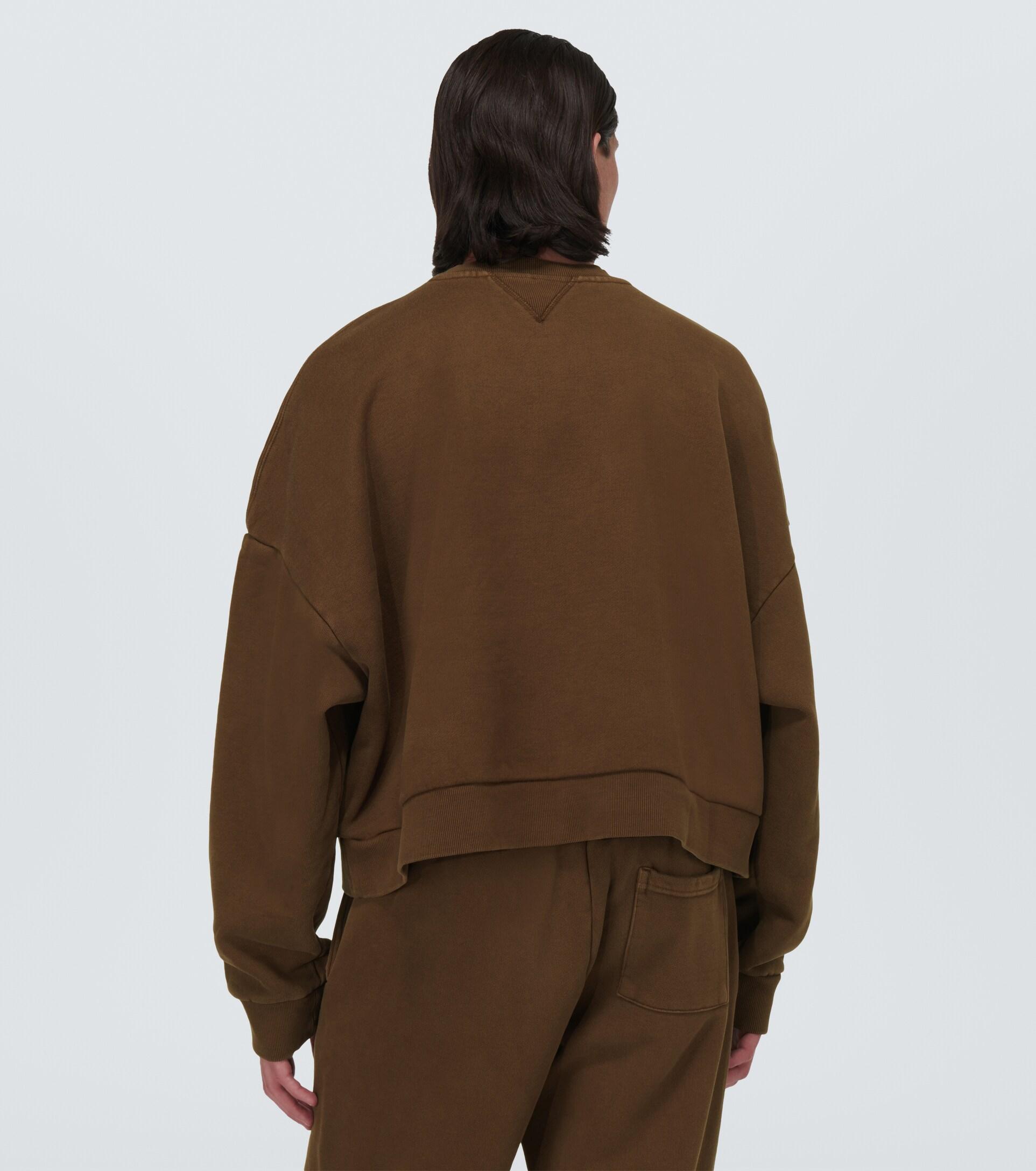 Entire studios Box Crew Cotton Sweatshirt in Brown for Men | Lyst