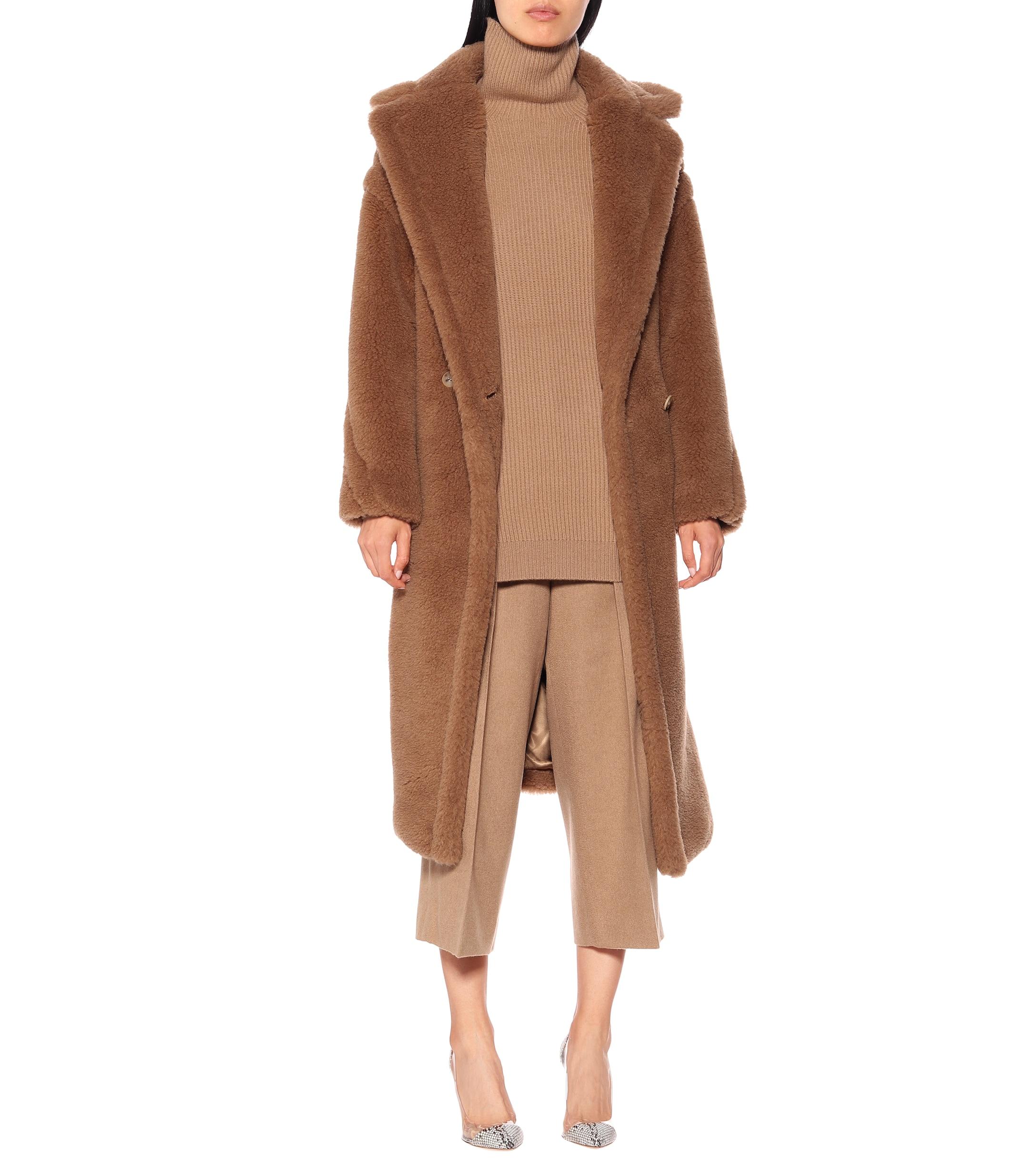Max Mara Teddy Bear Icon Camel Hair And Silk Coat in Brown - Lyst