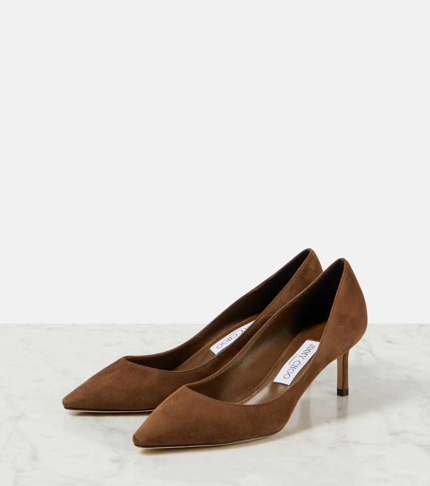 パンプス Jimmy Choo Dark Brown Suede Romy 60 Pumps Romy 60 suede pumps in brown - Jimmy Choo | Mytheresa