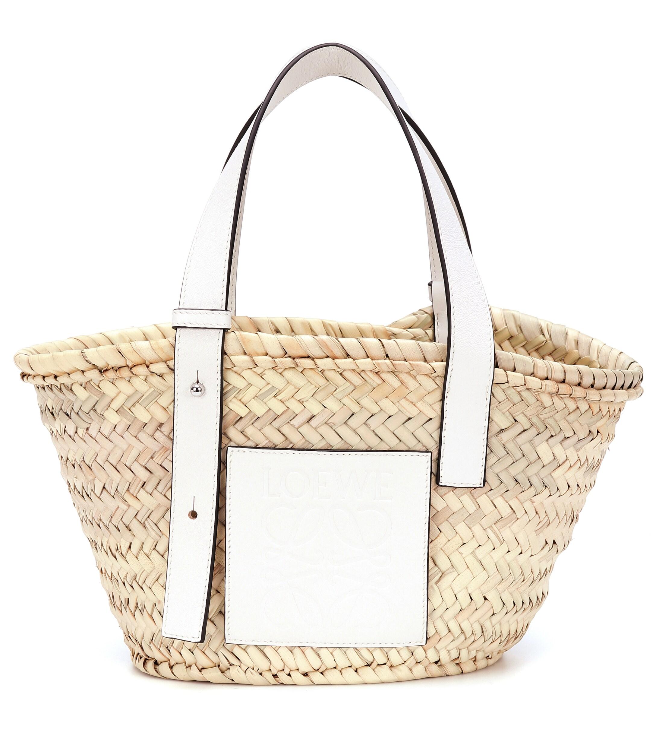 white loewe basket bolsa