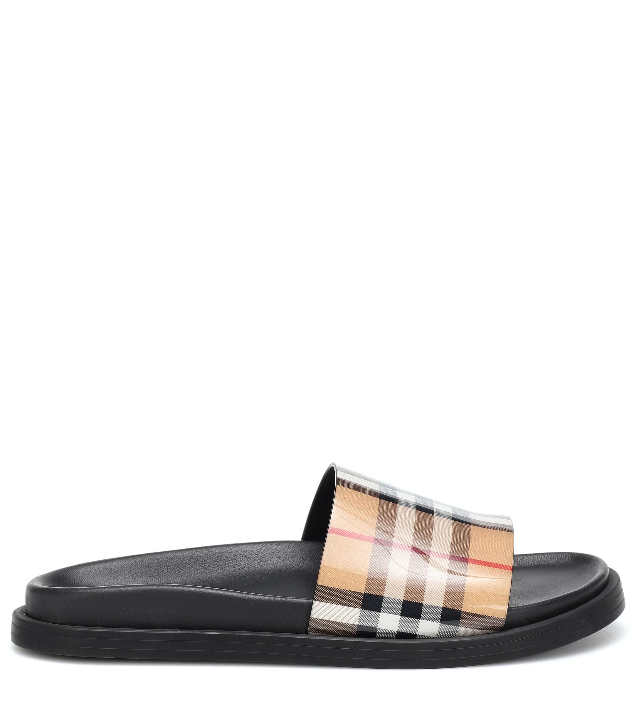 Burberry english icons top vintage check slide sandal