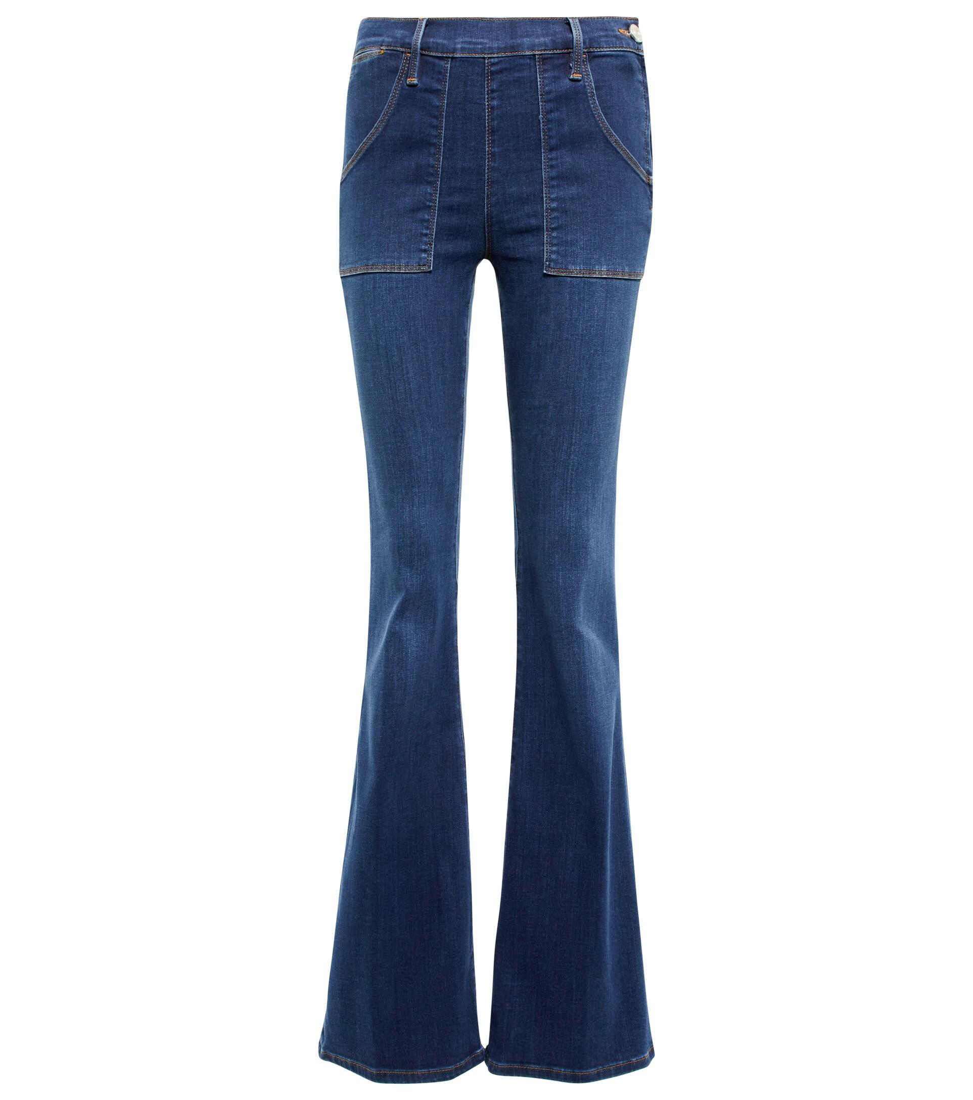 FRAME Le Flare De Francoise Flared Jeans in Blue | Lyst