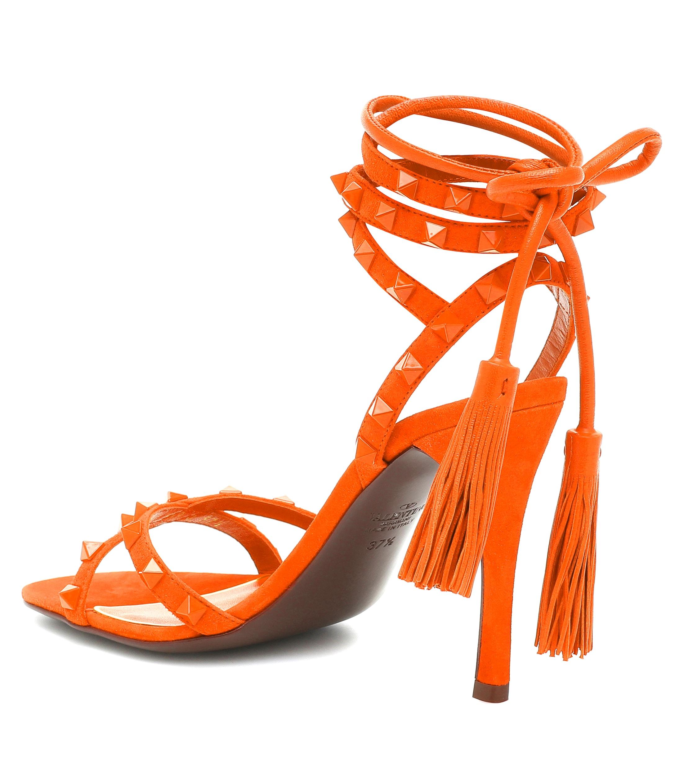 valentino orange sandals