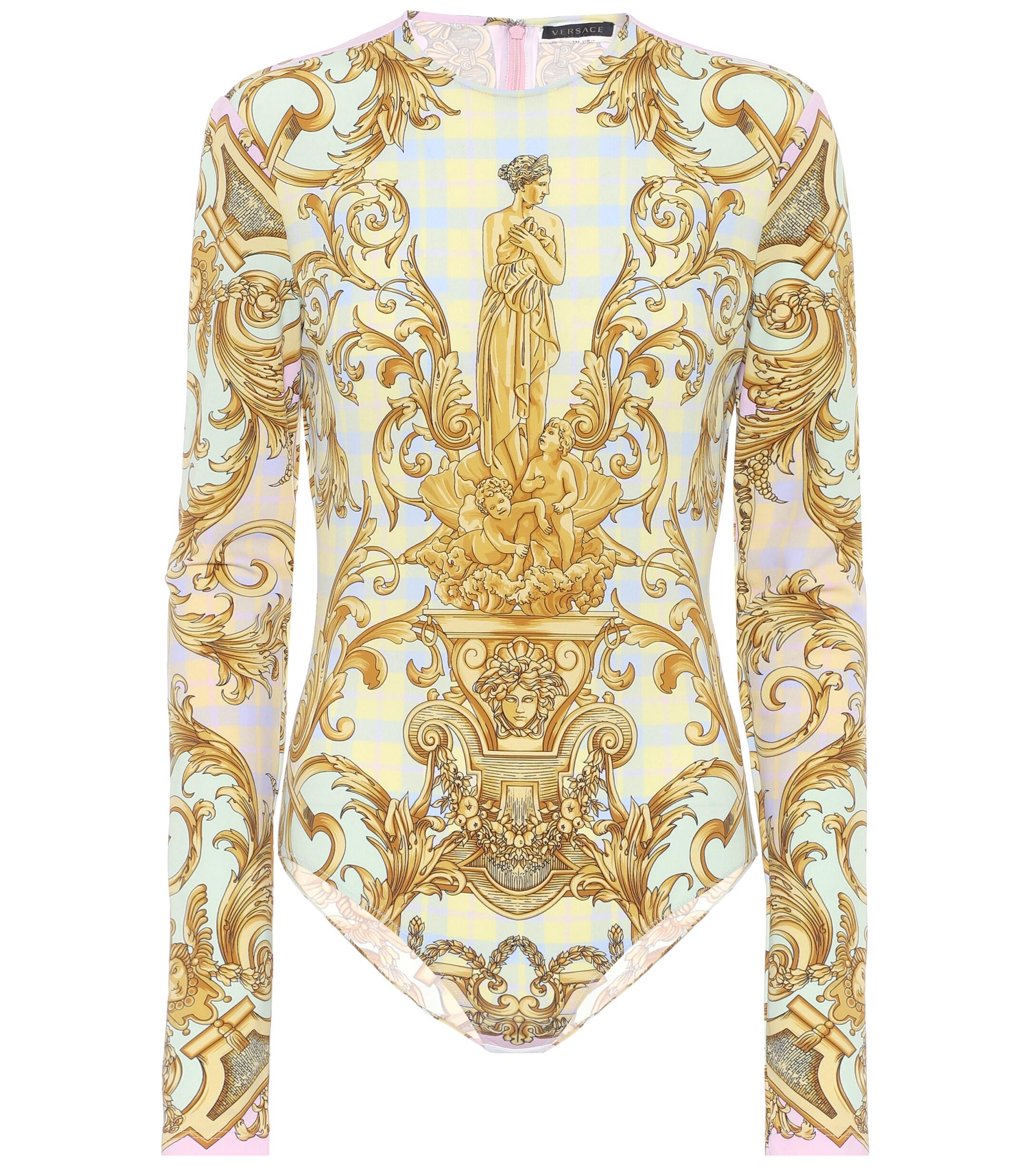 Versace Exclusive To Mytheresa – Printed Bodysuit in Gold (Metallic) - Lyst