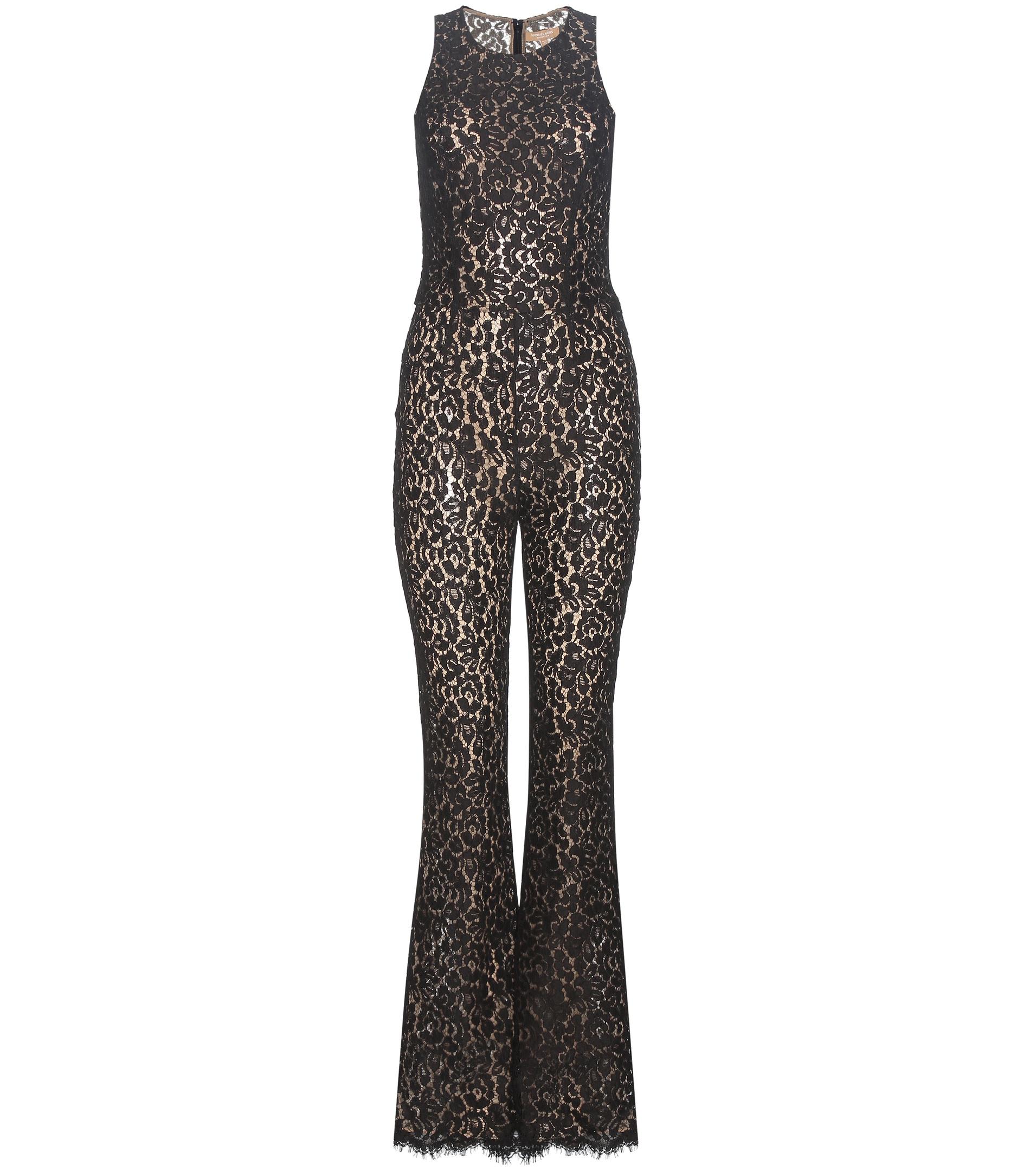 michael kors black lace jumpsuit