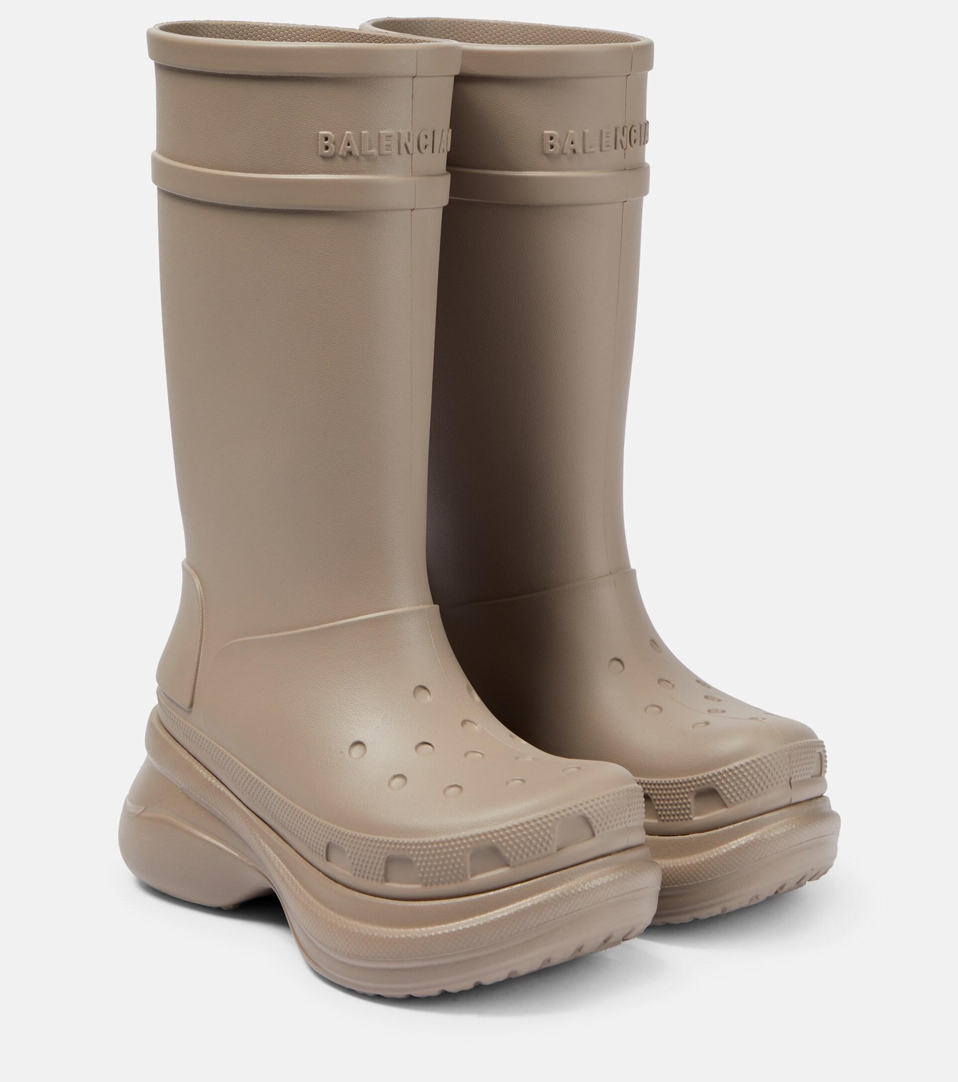 Balenciaga X Crocs Mid-calf Boots in Brown | Lyst