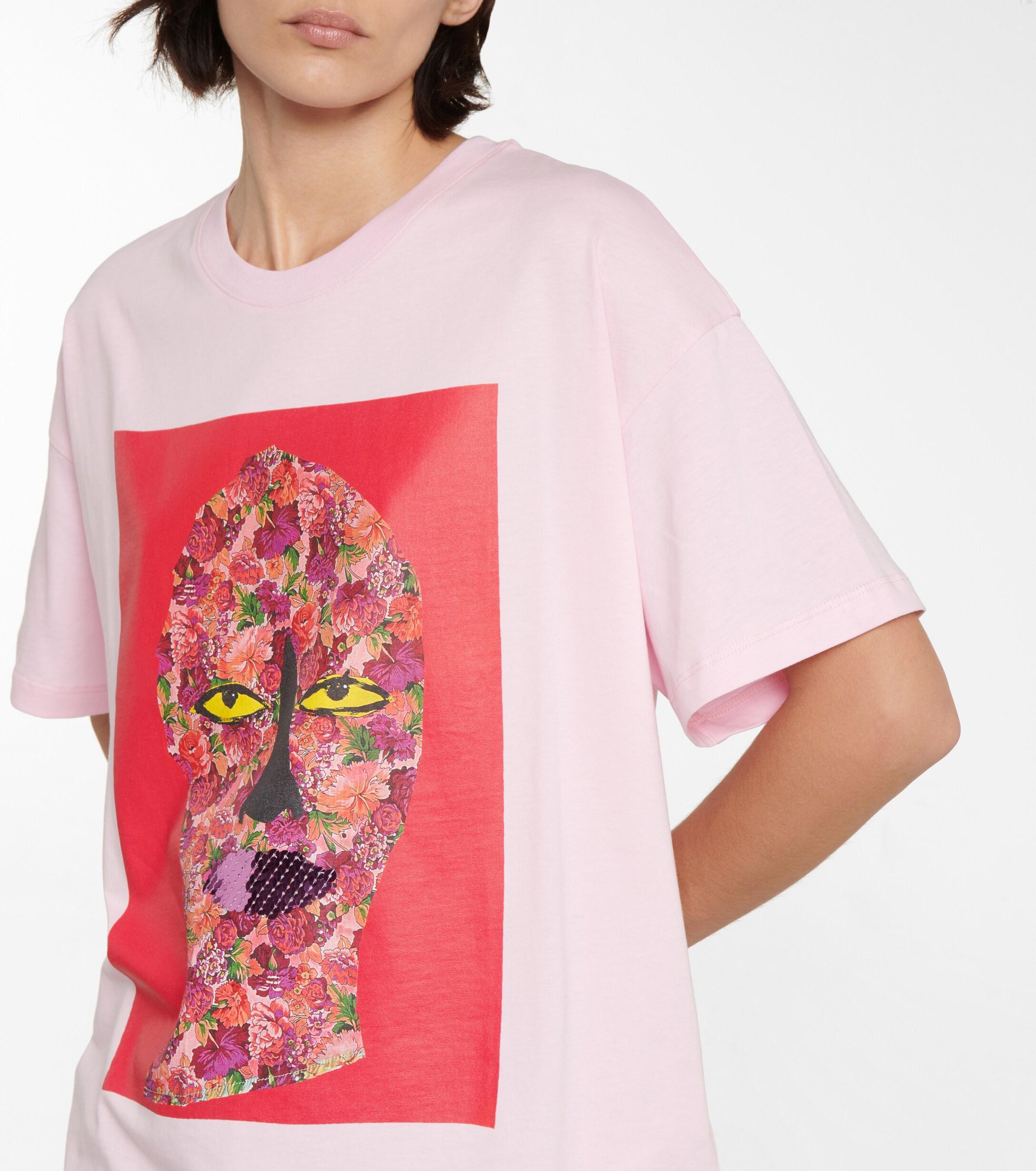 Christopher Kane Belinda Printed Cotton T-shirt in Pink | Lyst