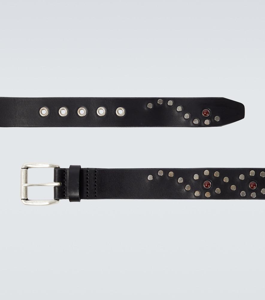Our Legacy Vortex Embellished Leather Belt in Black for Men | Lyst
