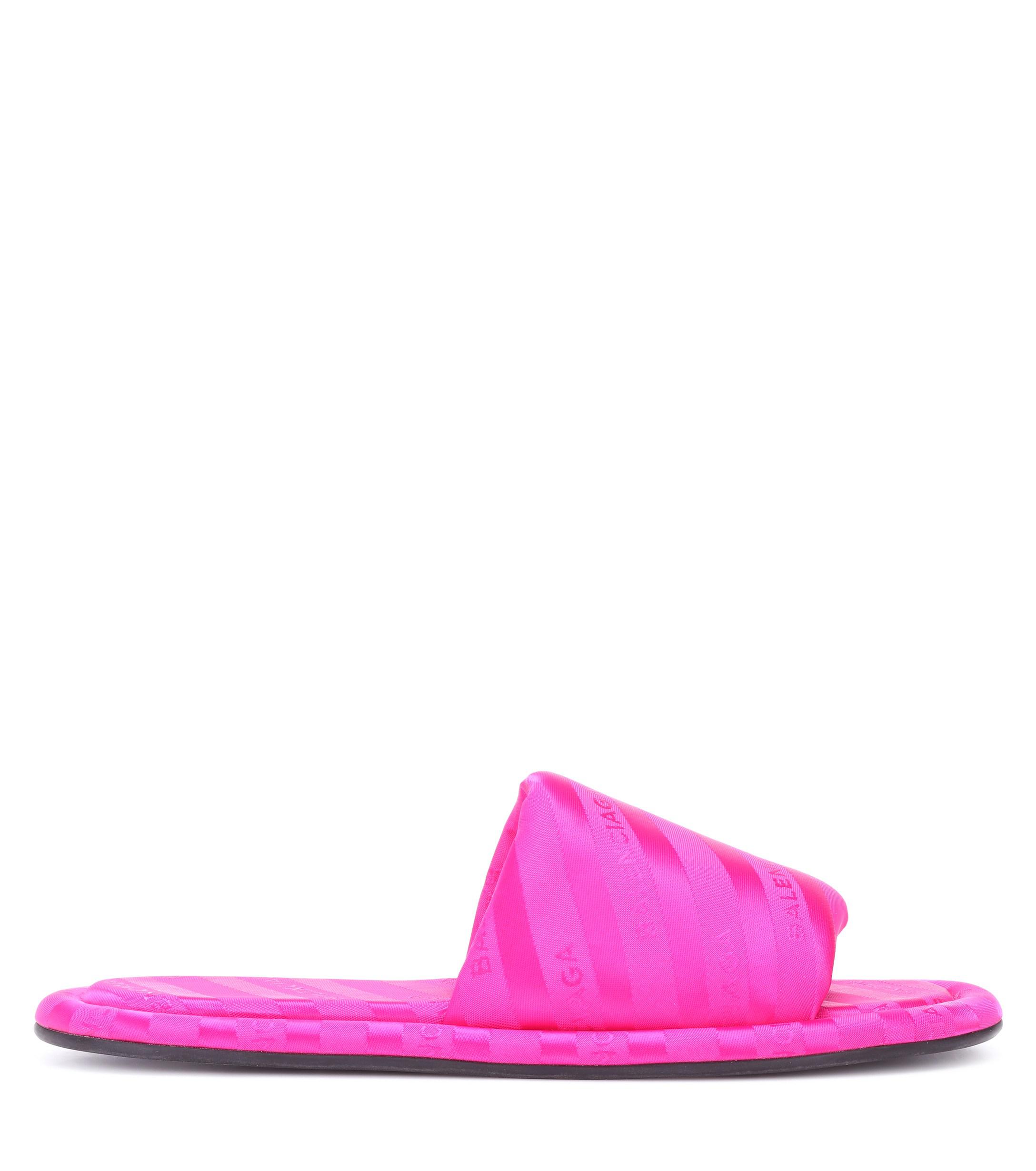 pink balenciaga slides