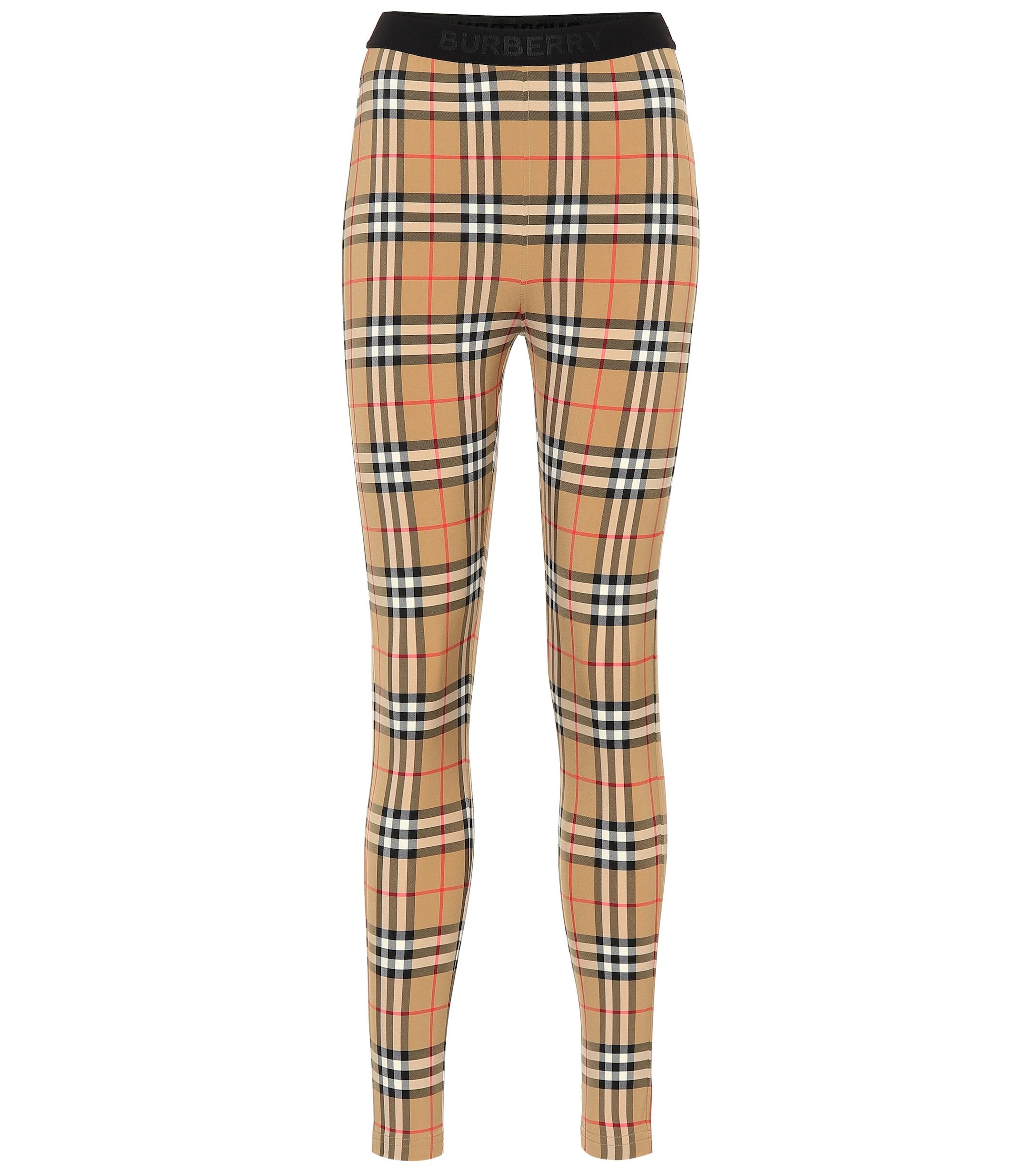 Burberry Synthetic Check leggings - Lyst