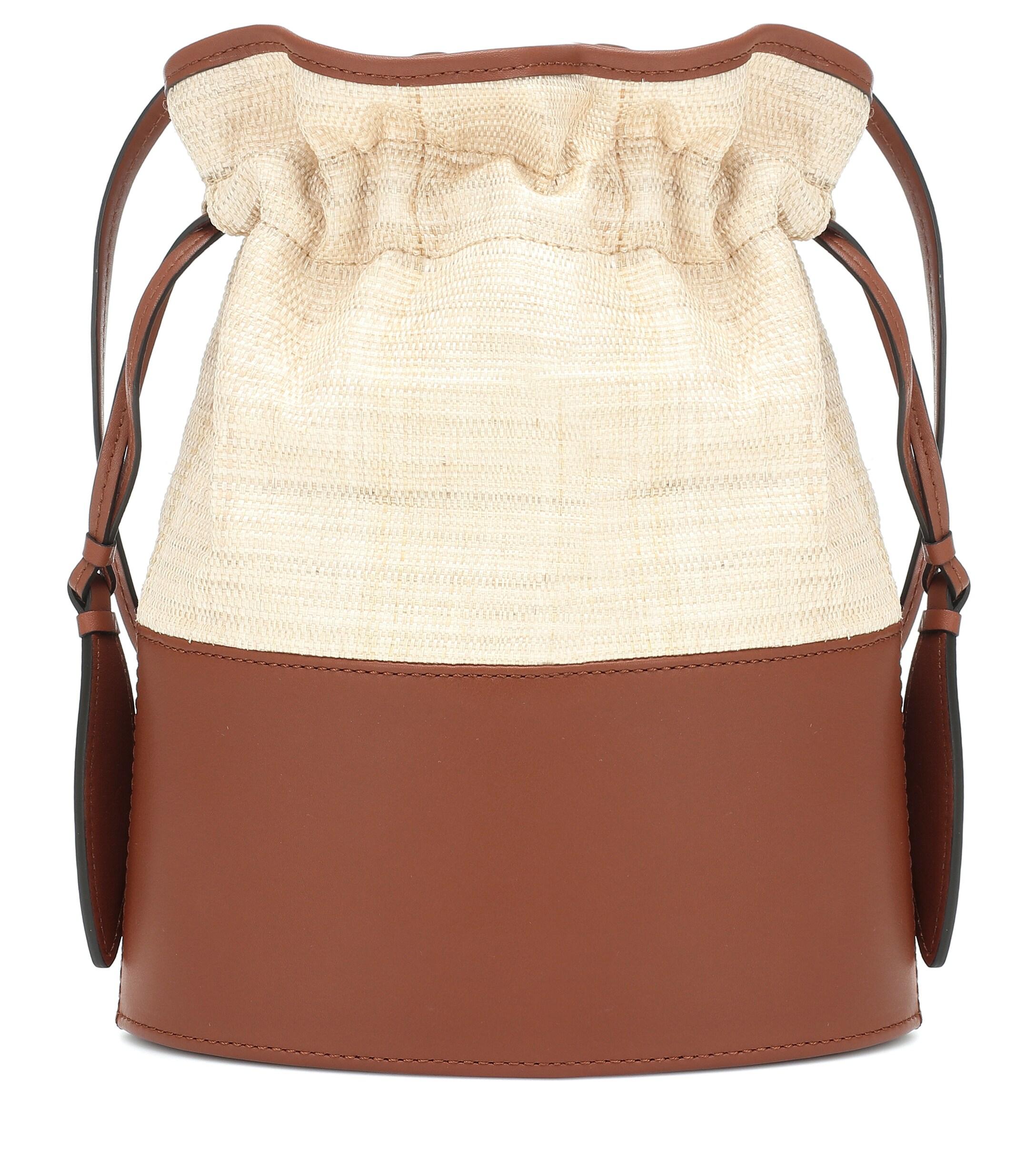 Hunting Season The Lola Large Raffia Bucket Bag in Beige (Natural) Lyst
