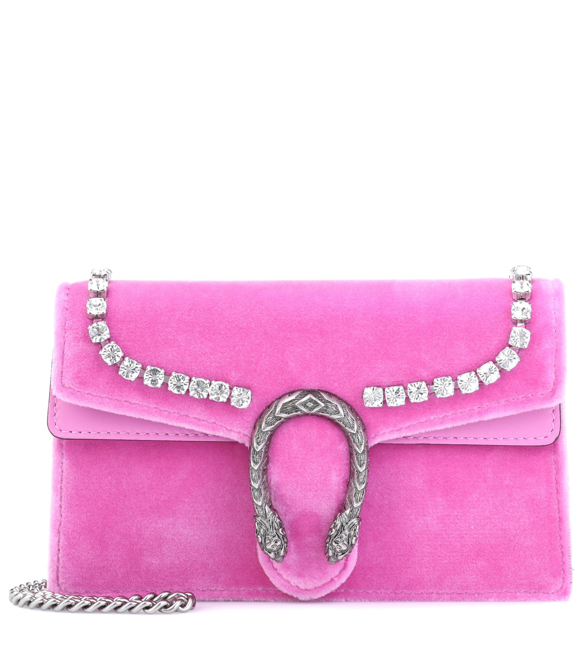Borsa Dionysus Super Mini in vellutoGucci in Pelle di colore Rosa | Lyst
