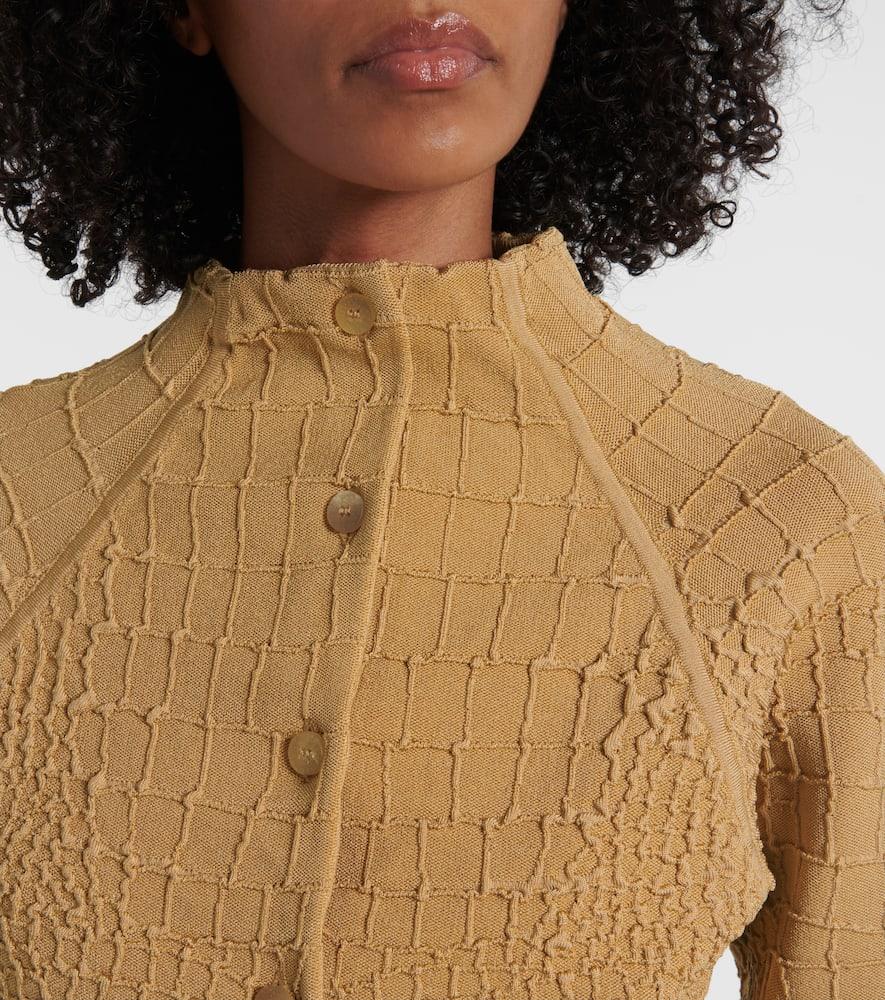 Jacquemus Scala Croc-Effect Cardigan in Natural | Lyst