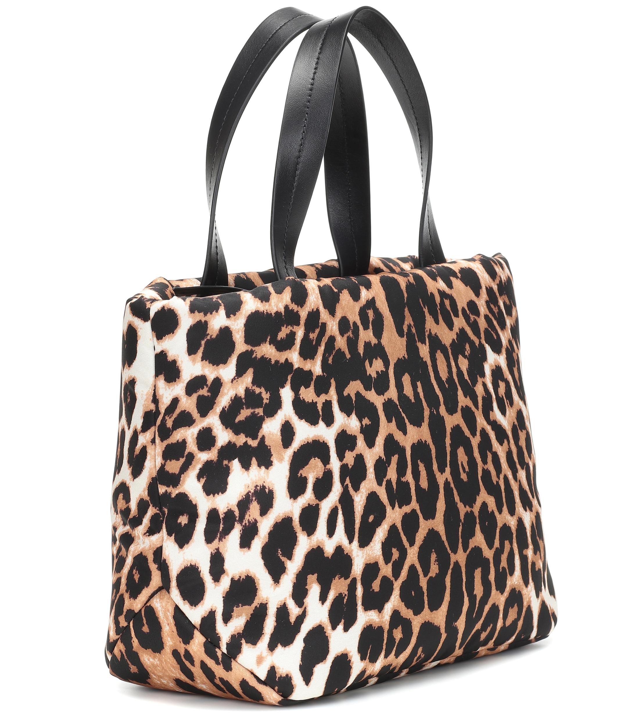Prada Synthetic Leopardprint Nylon Tote in White Lyst