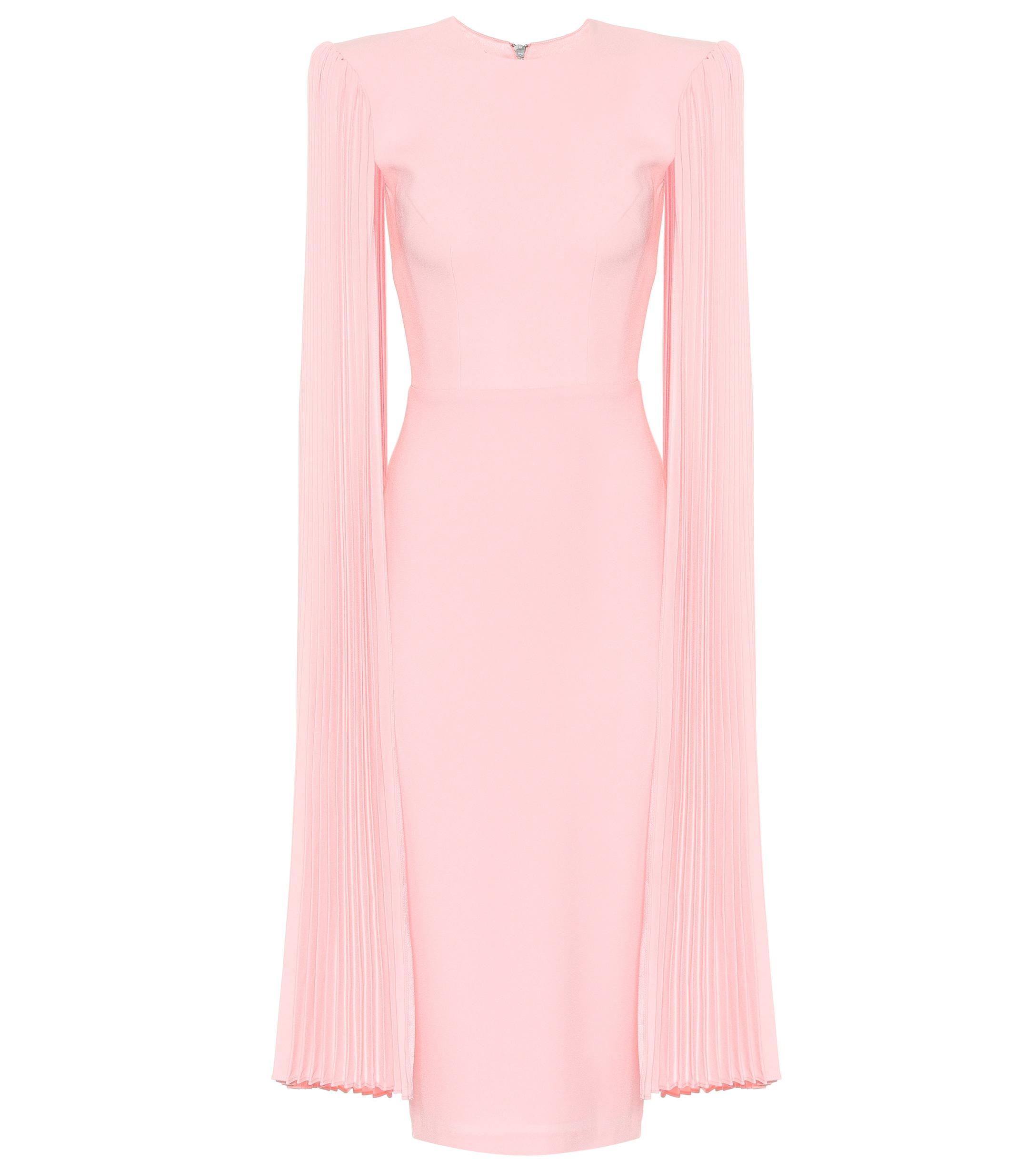 Alex Perry Nina Crêpe Satin Sheath Dress in Pink | Lyst