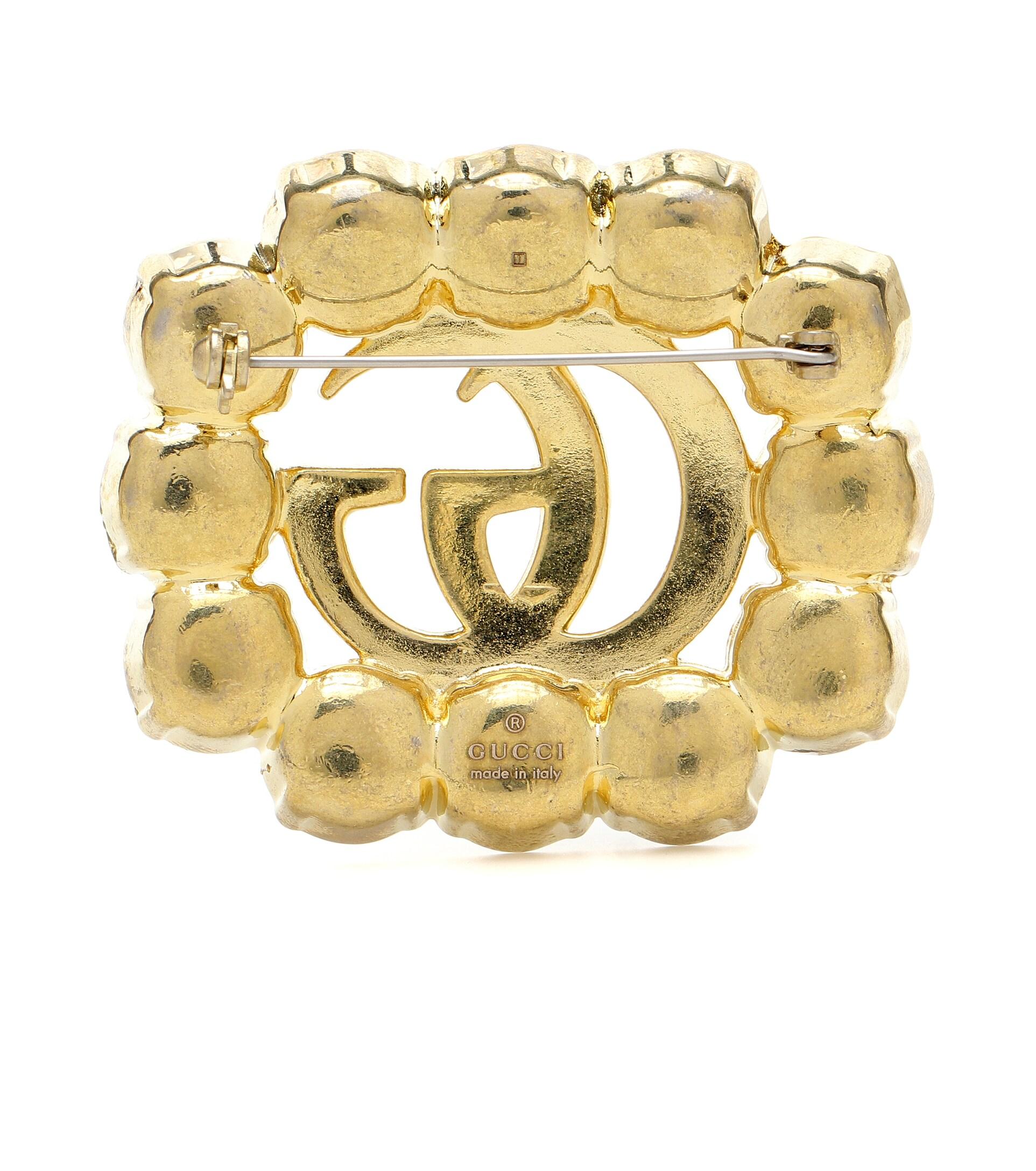 Gucci GG Pearl-embellished Brooch in Gold (Metallic) - Save 13% | Lyst
