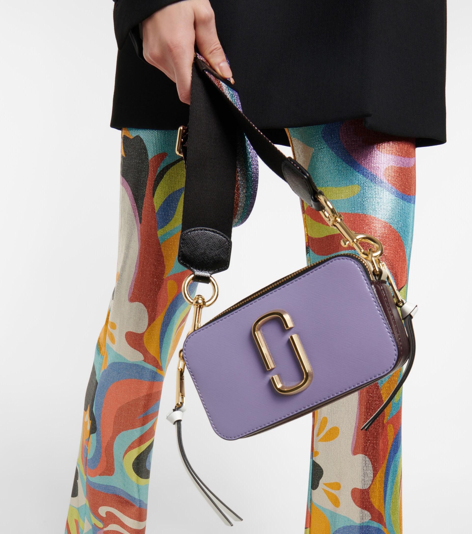 Sell Marc Jacobs Stamped Floral Snapshot Crossbody Bag - Purple