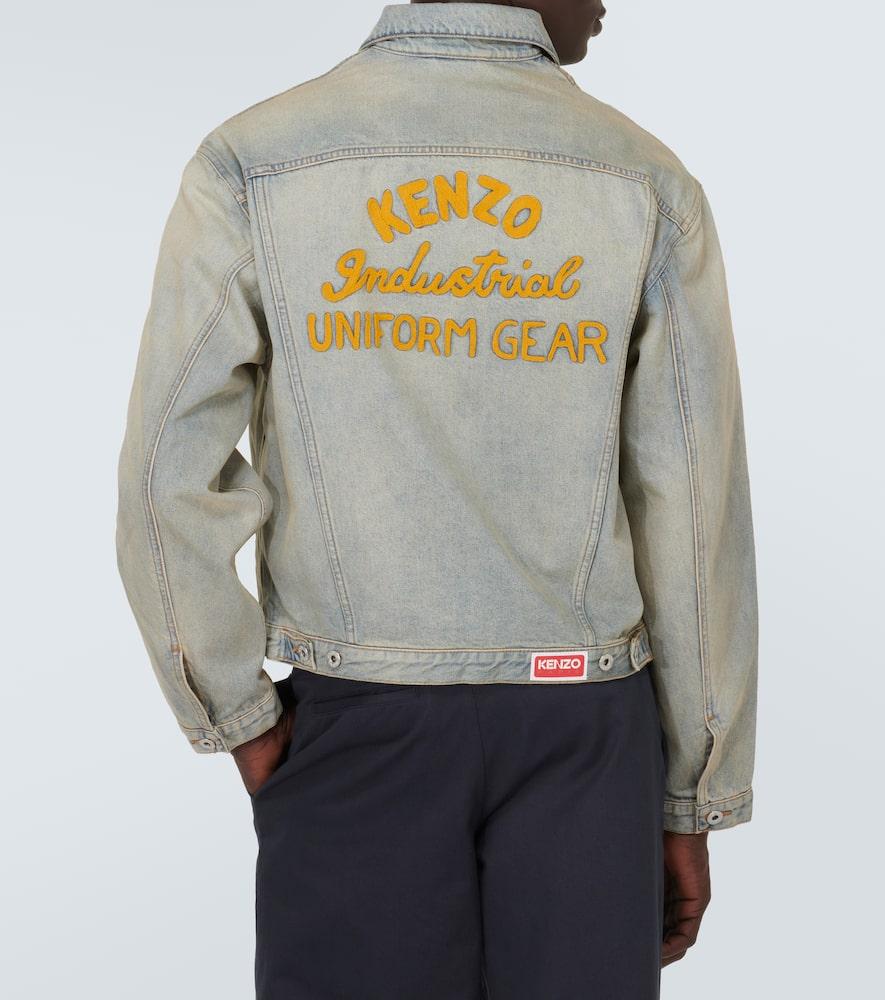 Kenzo embroidered denim jacket - Blue