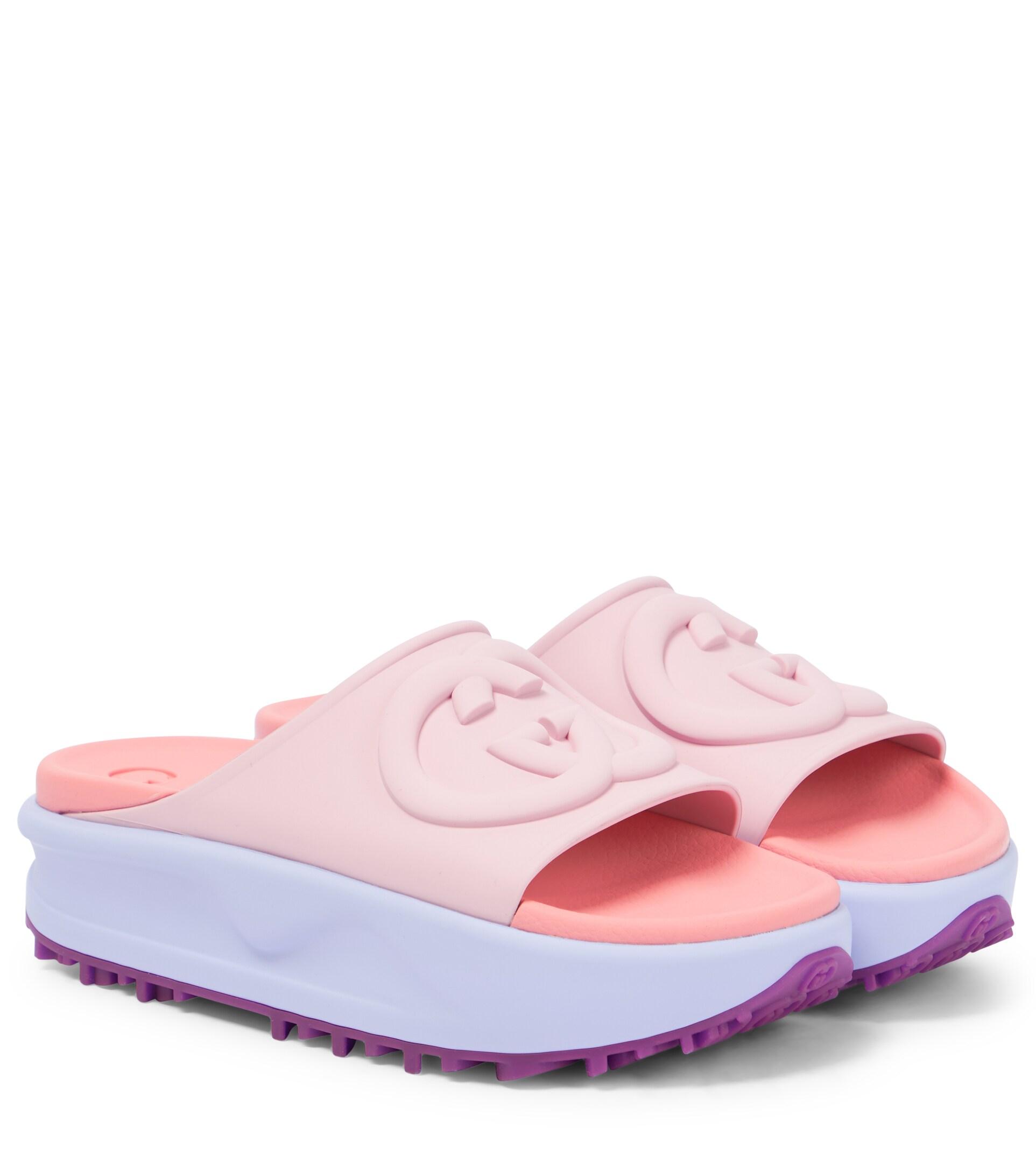 Gucci Interlocking G Platform Slides Lyst