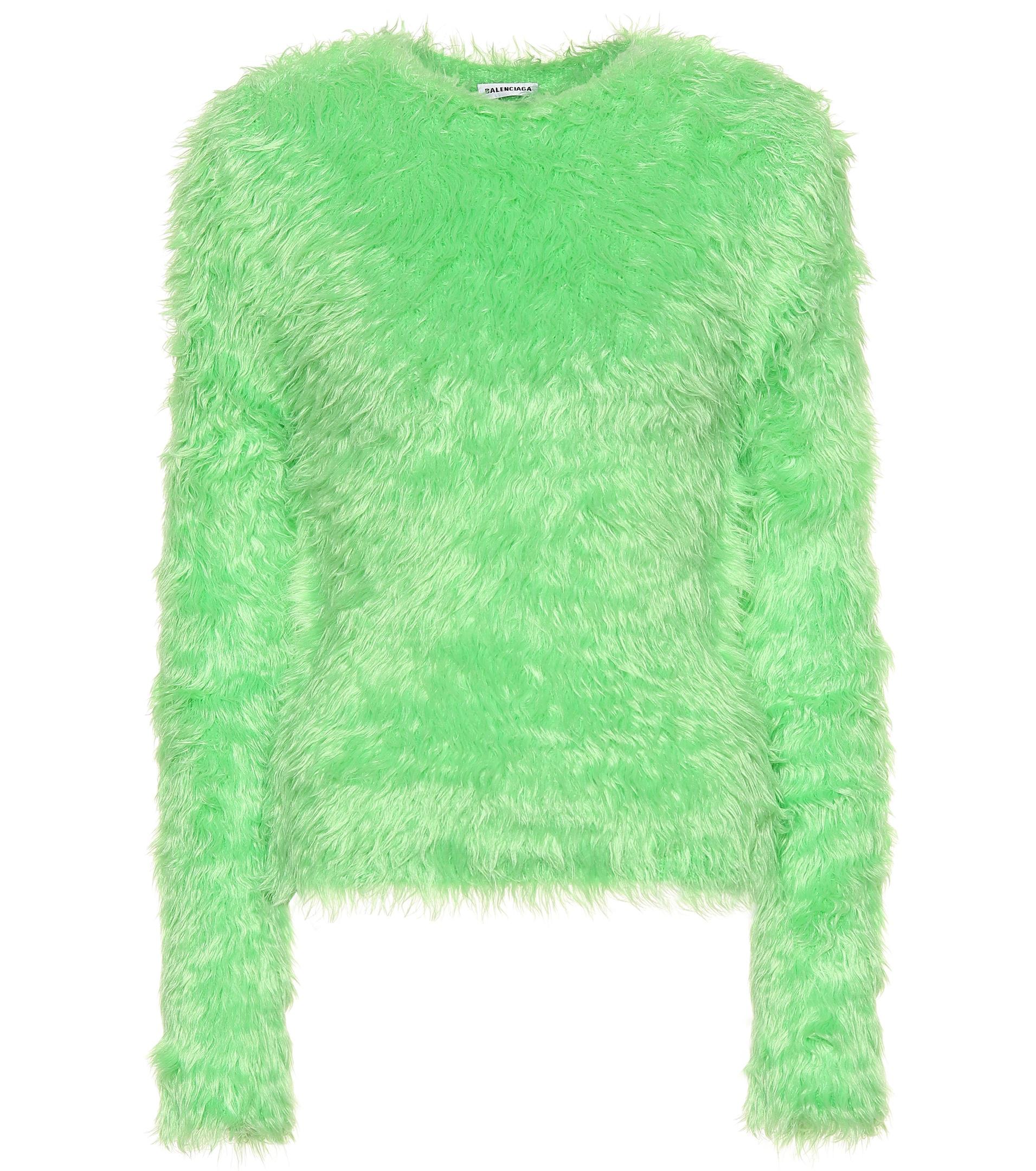 neon green balenciaga sweater