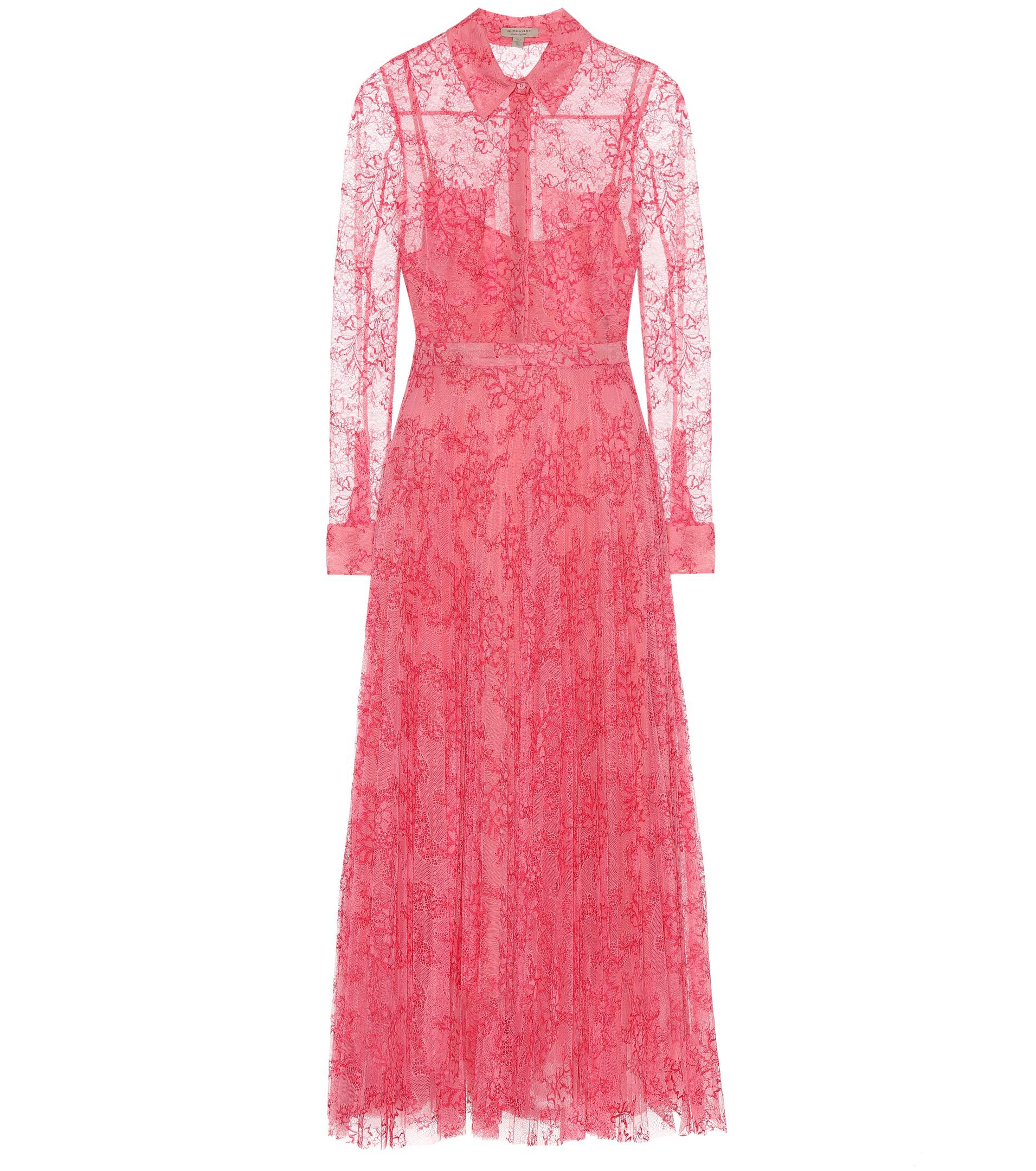 burberry pink lace dress