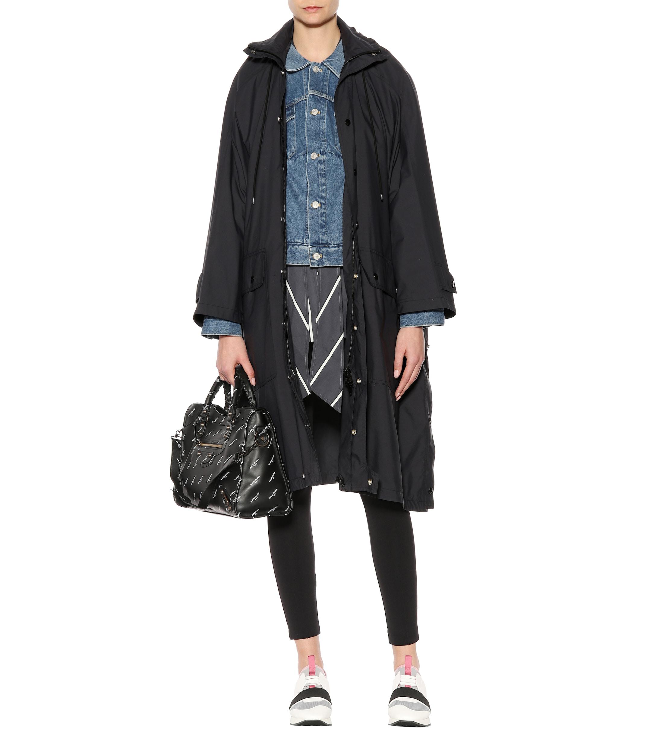 Balenciaga Oversized Raincoat in Black - Lyst