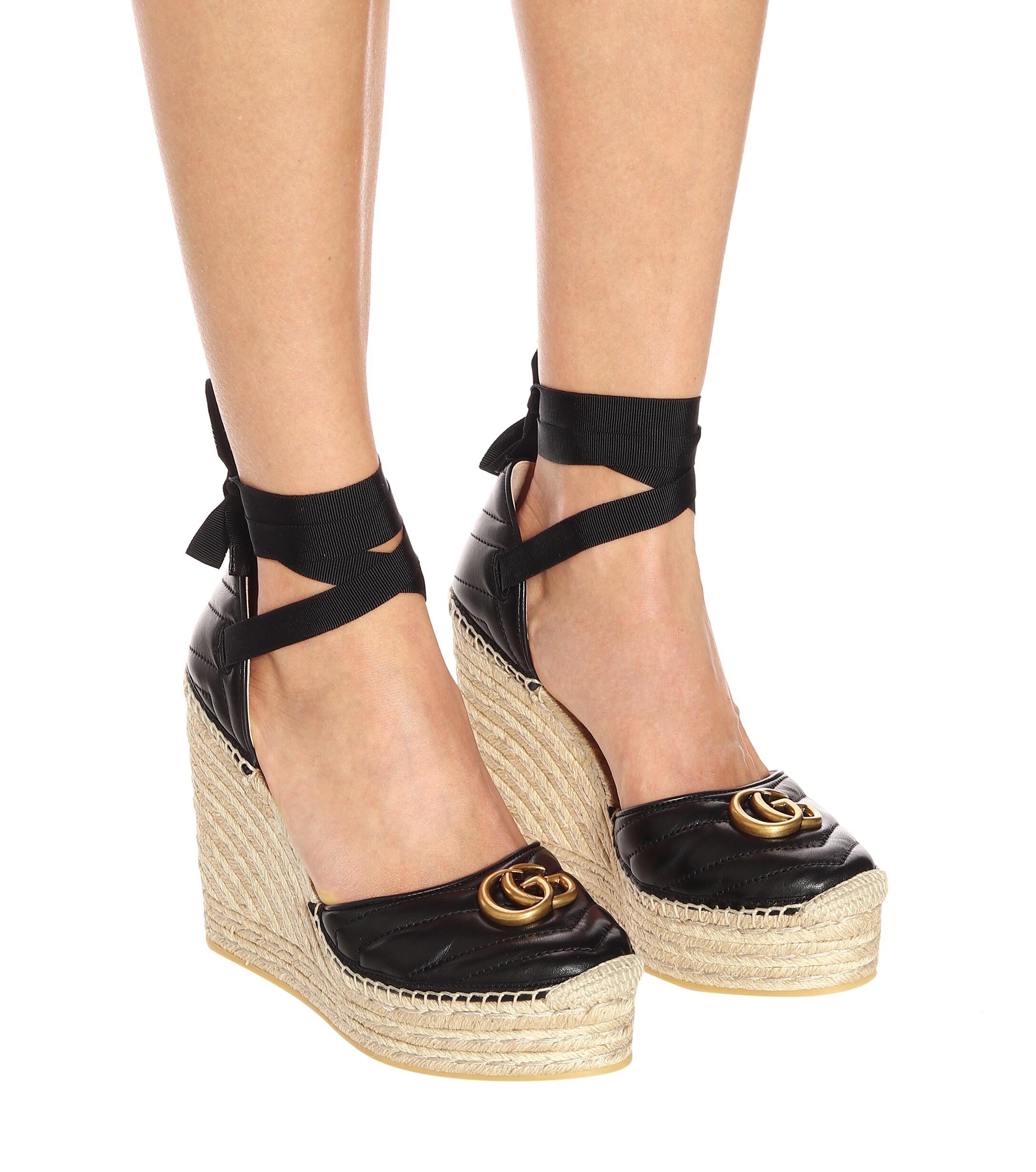 Black Wedge sandals Gucci - Vitkac TW