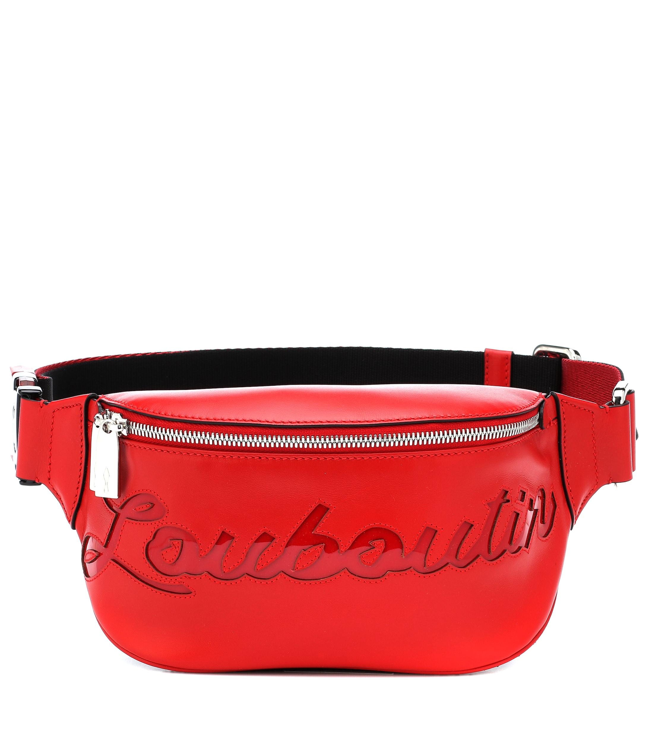 Christian Louboutin Marie Jane Leather Belt Bag in Red | Lyst