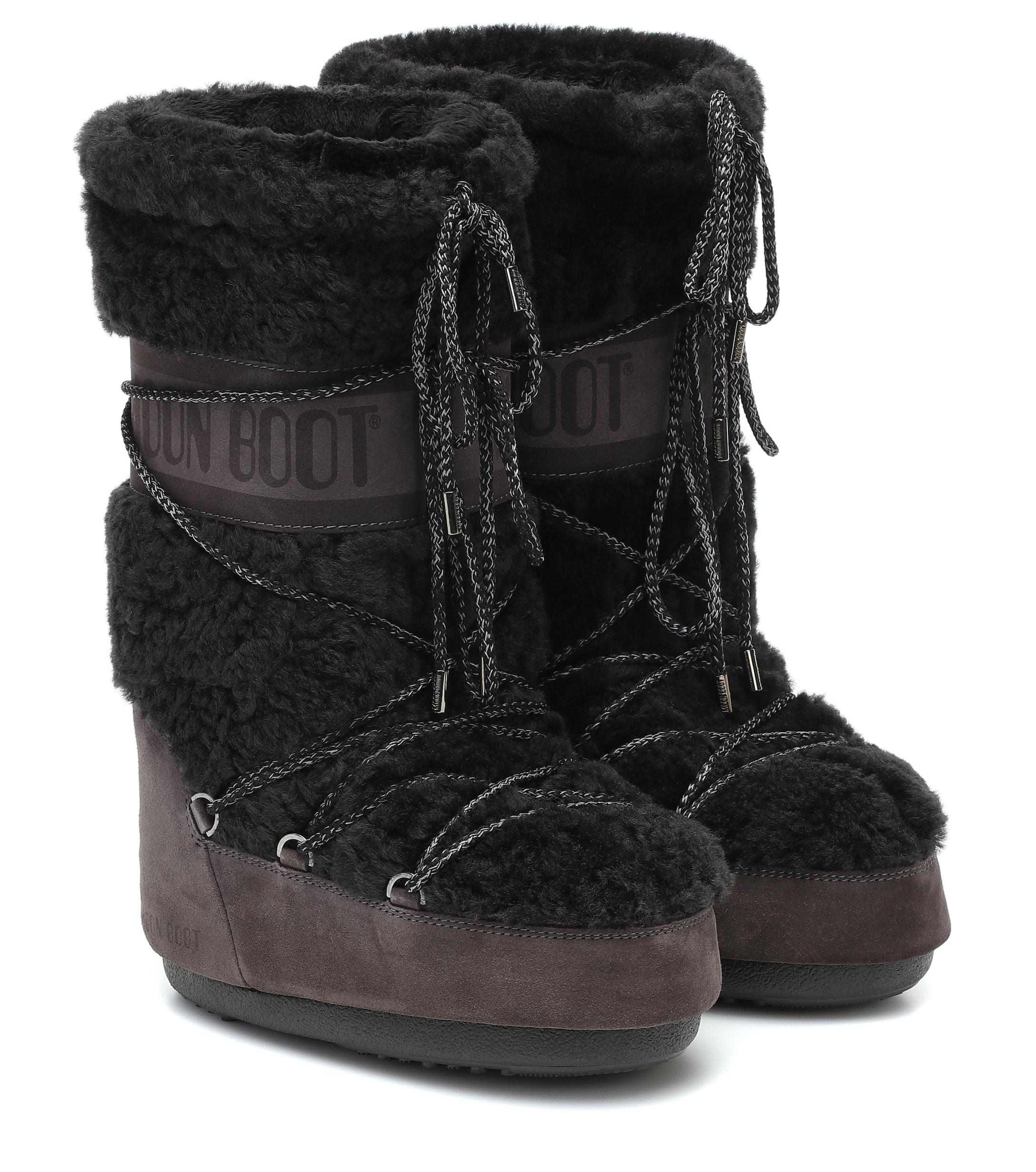 moon boots shearling