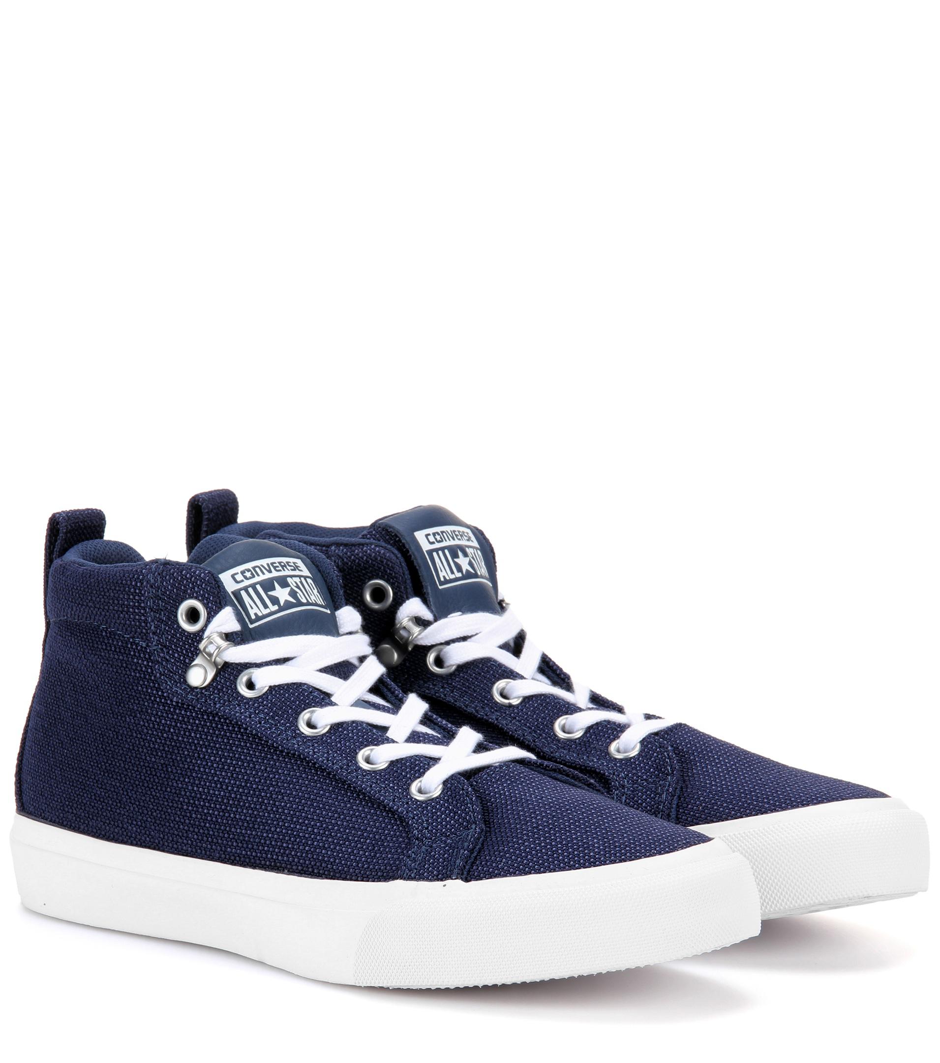 Converse All Star Fulton Mid Sneakers in Blue - Lyst