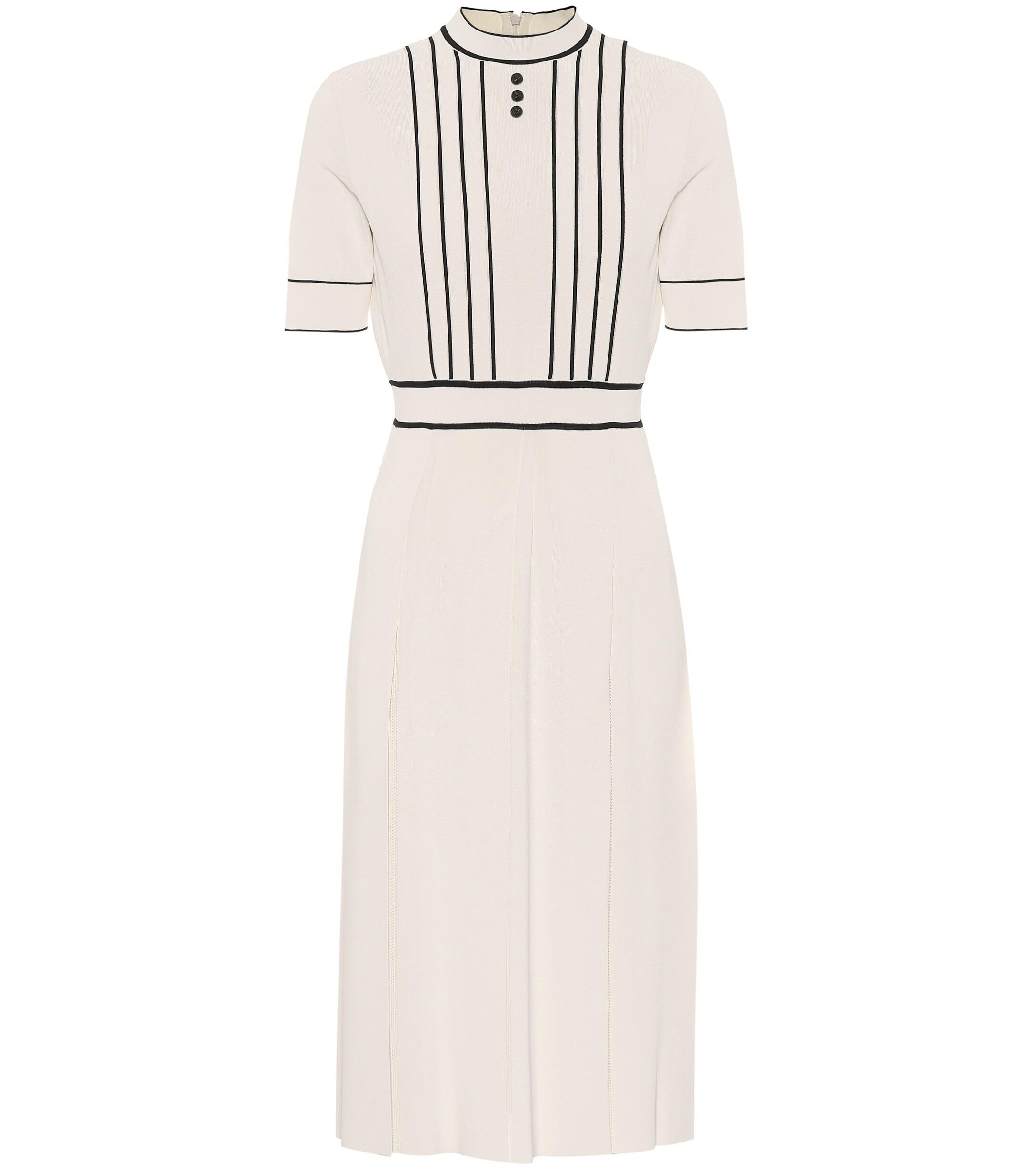 Gucci Knit Midi Dress in White | Lyst