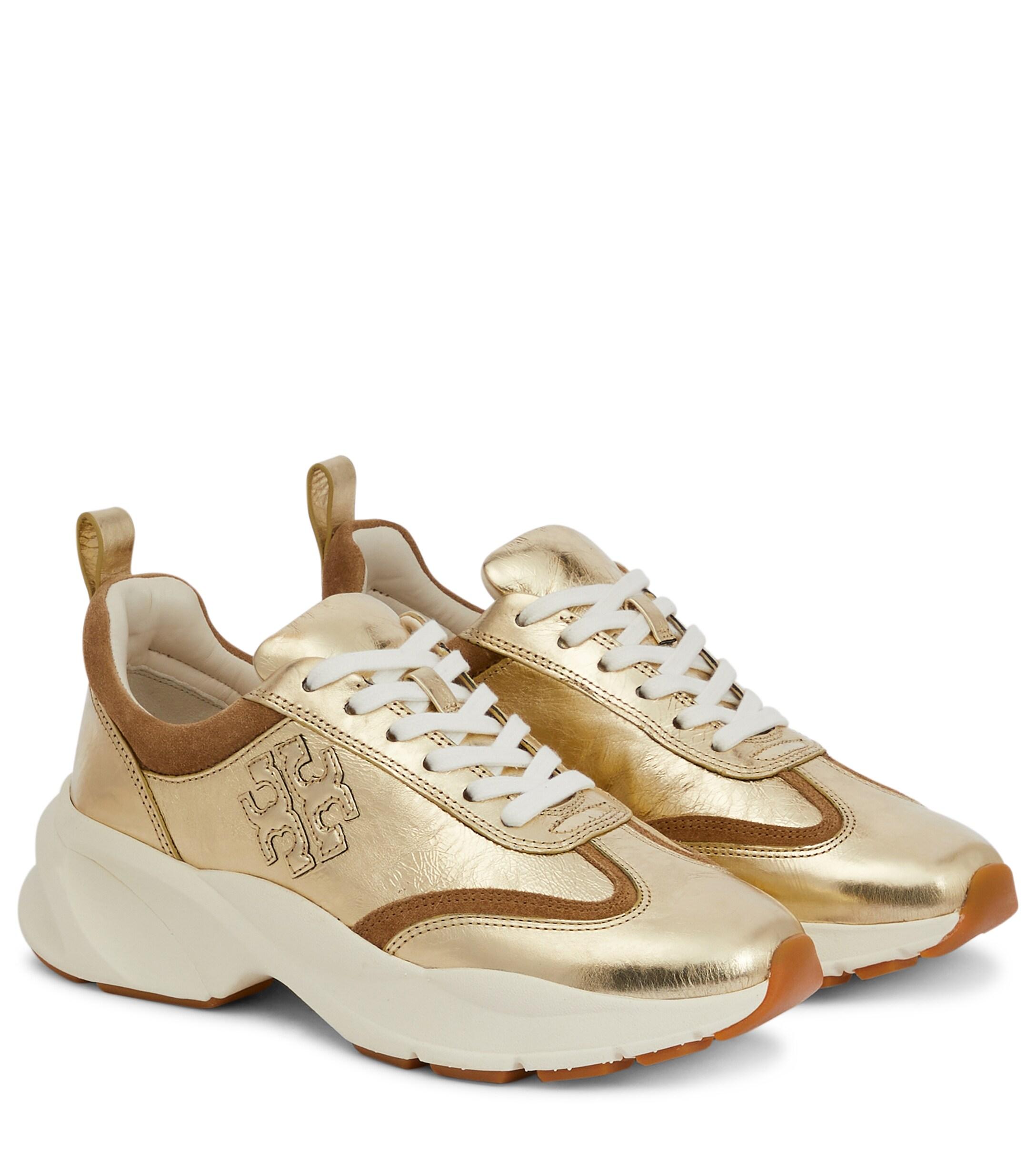 Tory burch gold sneakers Clearance