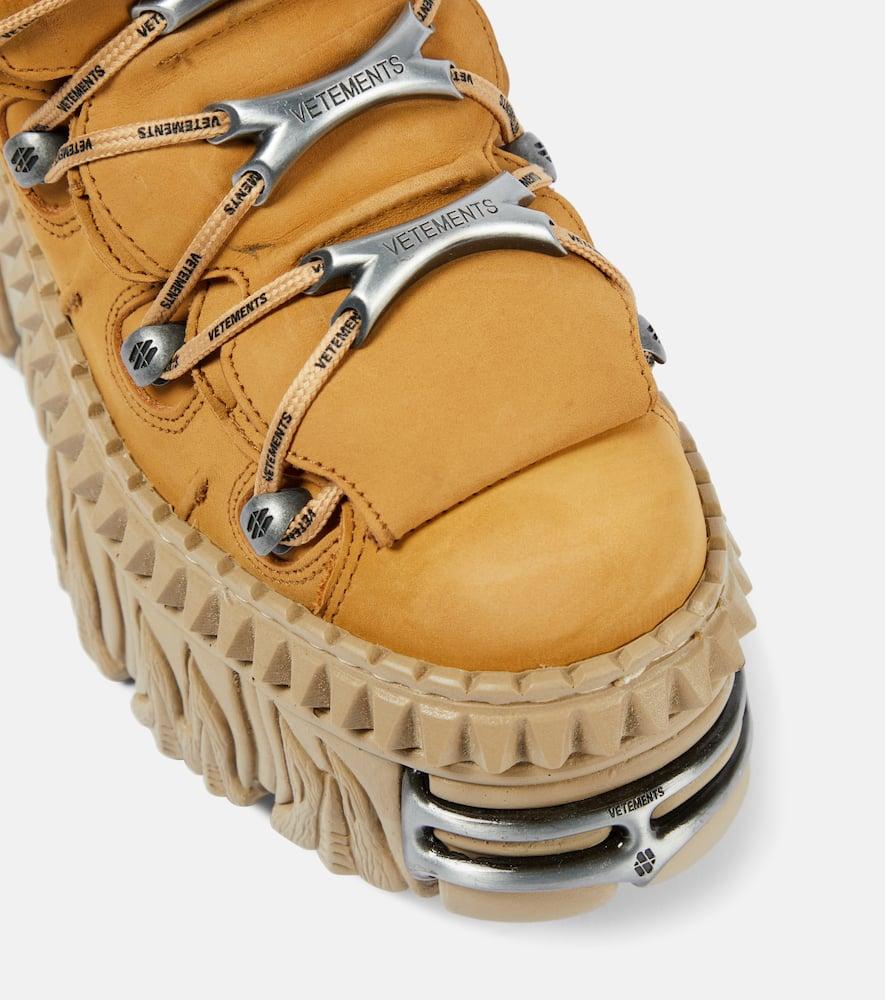 Vetements X New Rock Leather Platform Sneakers in Metallic Lyst
