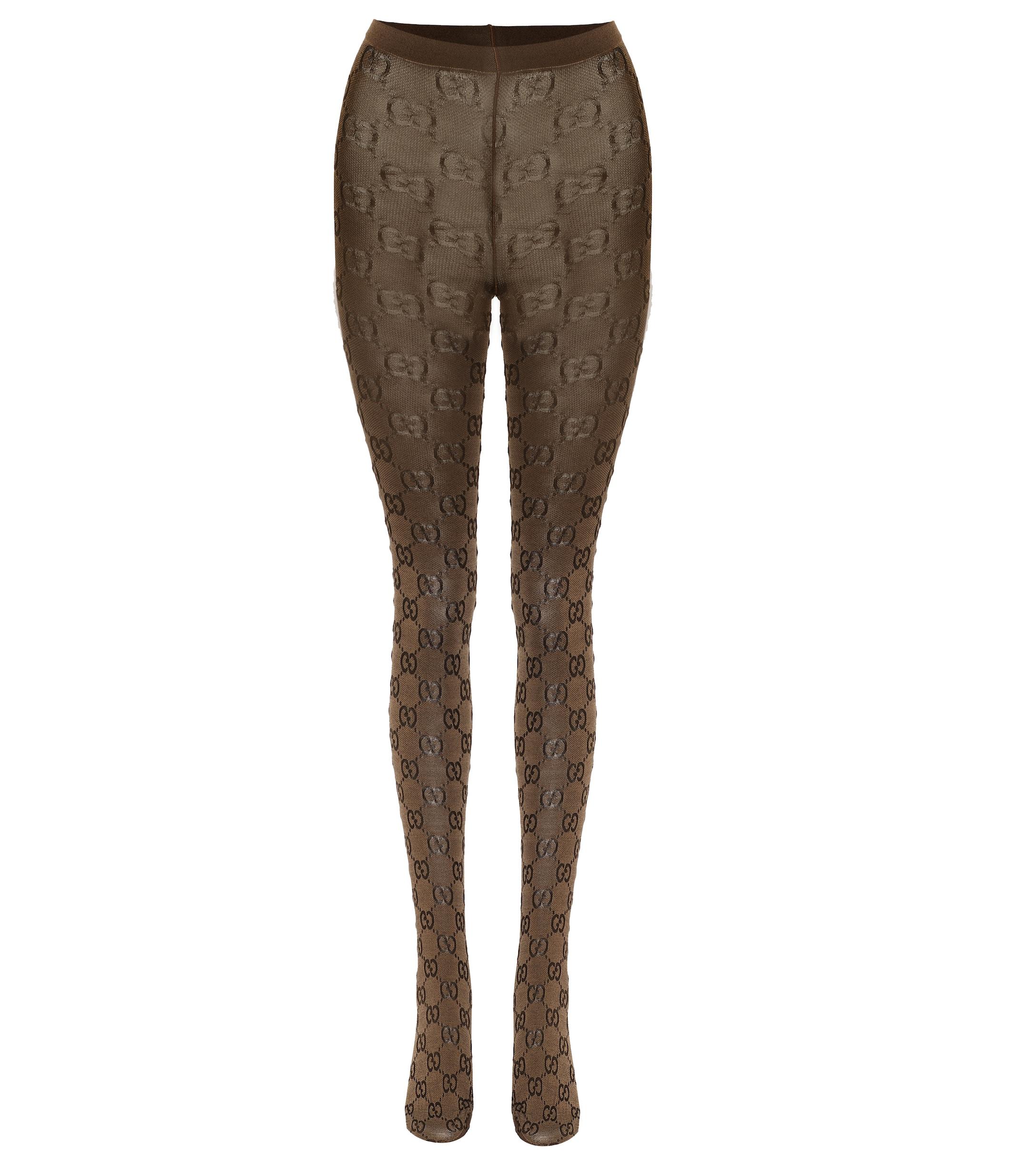 Gucci Synthetic GG Pattern Tights in Beige (Brown) - Save 40% - Lyst
