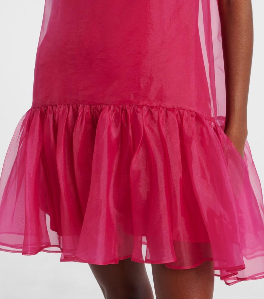 cape sleeve mini dress Cape Sleeve Surplice Mini Dress in Peach Small
