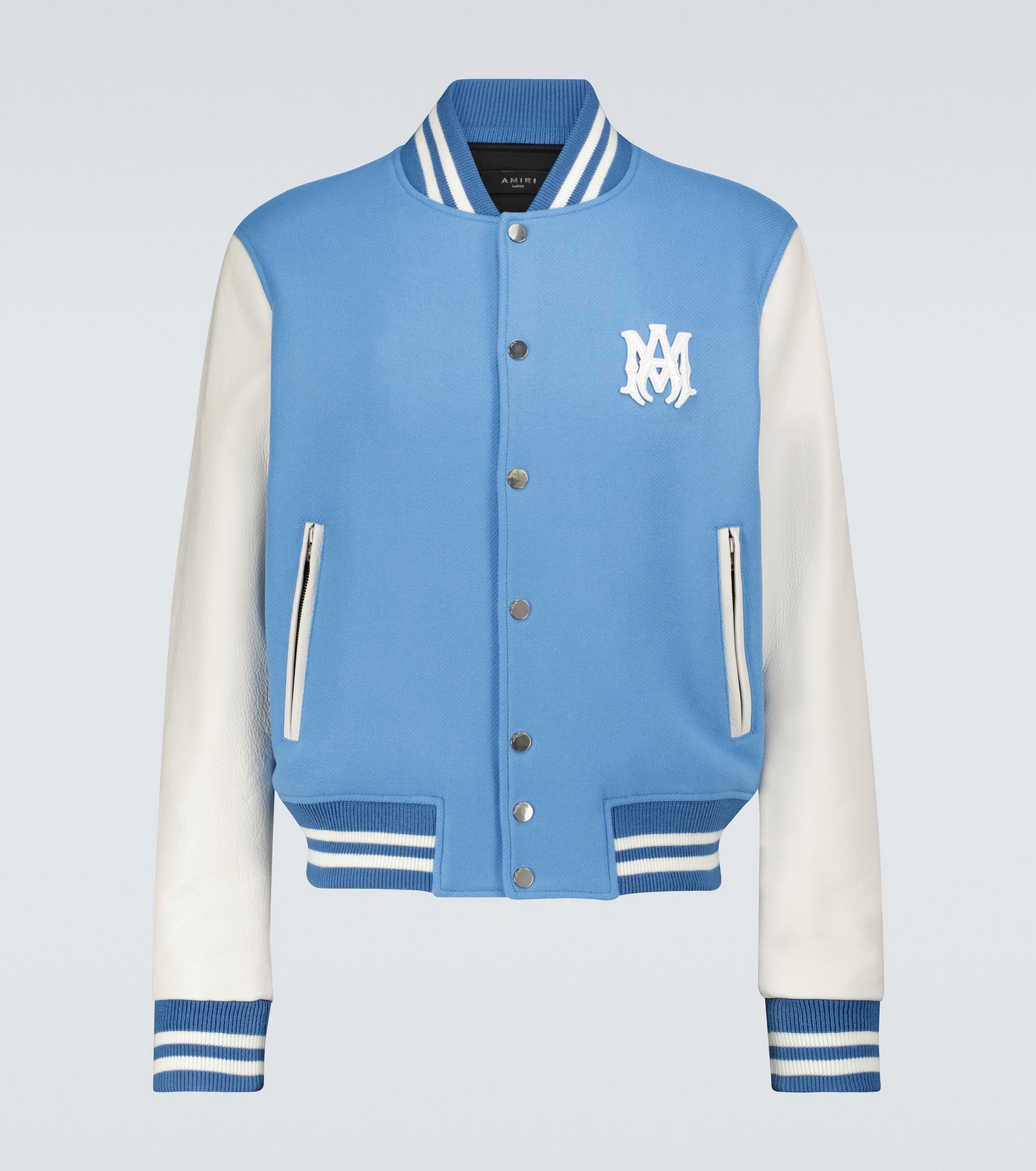 Amiri Blue Varsity Jacket