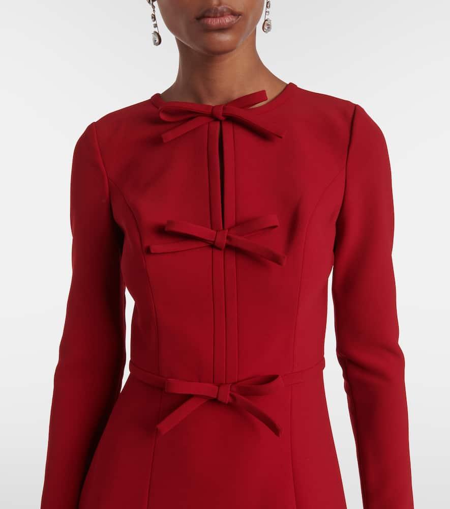carolina herrera red bow dress Bow-detail silk faille gown in red - Carolina Herrera