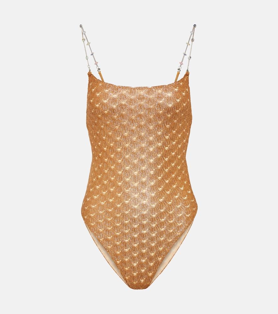 Gold 2024 lame swimsuit