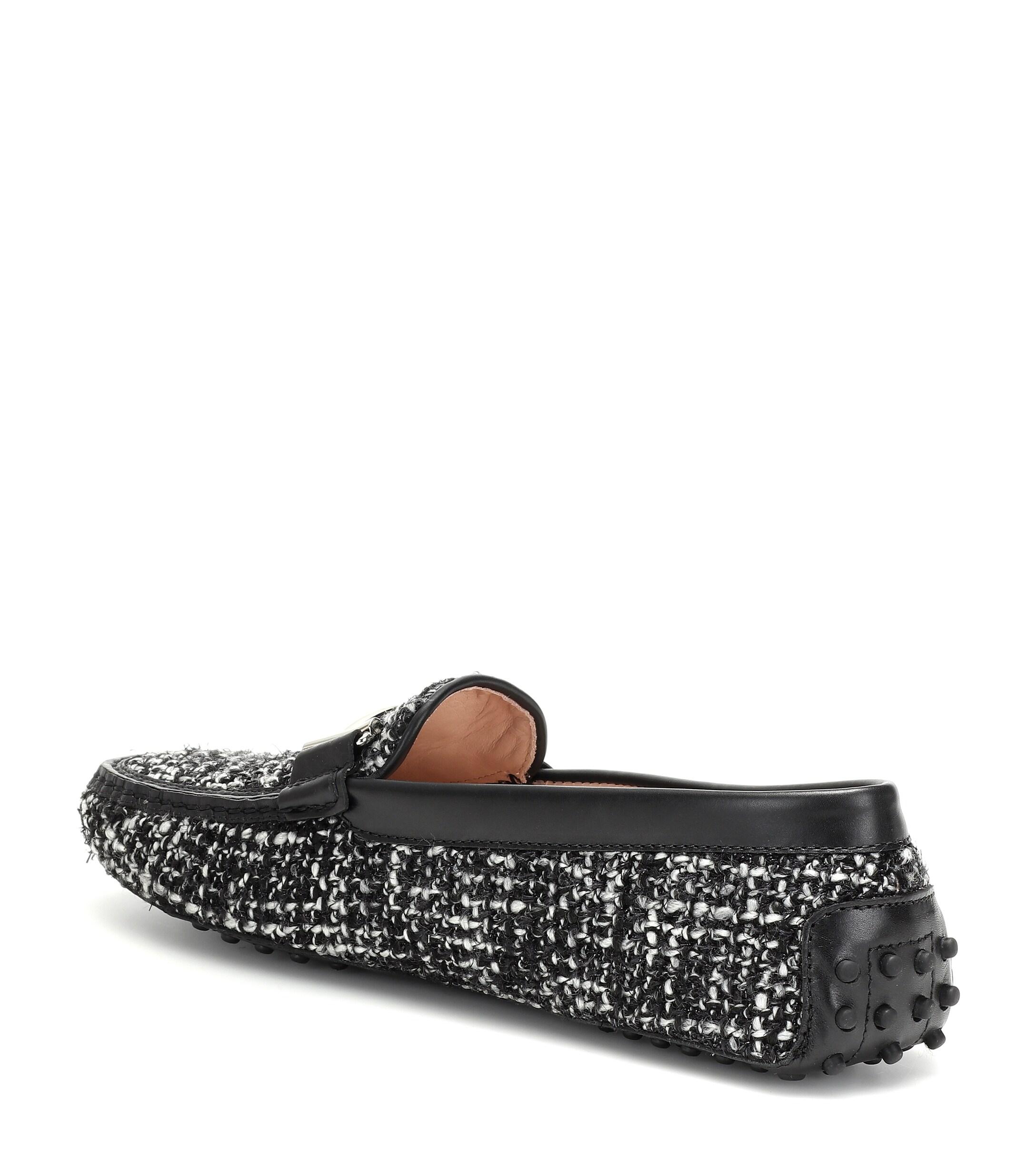 tods gommino black suede