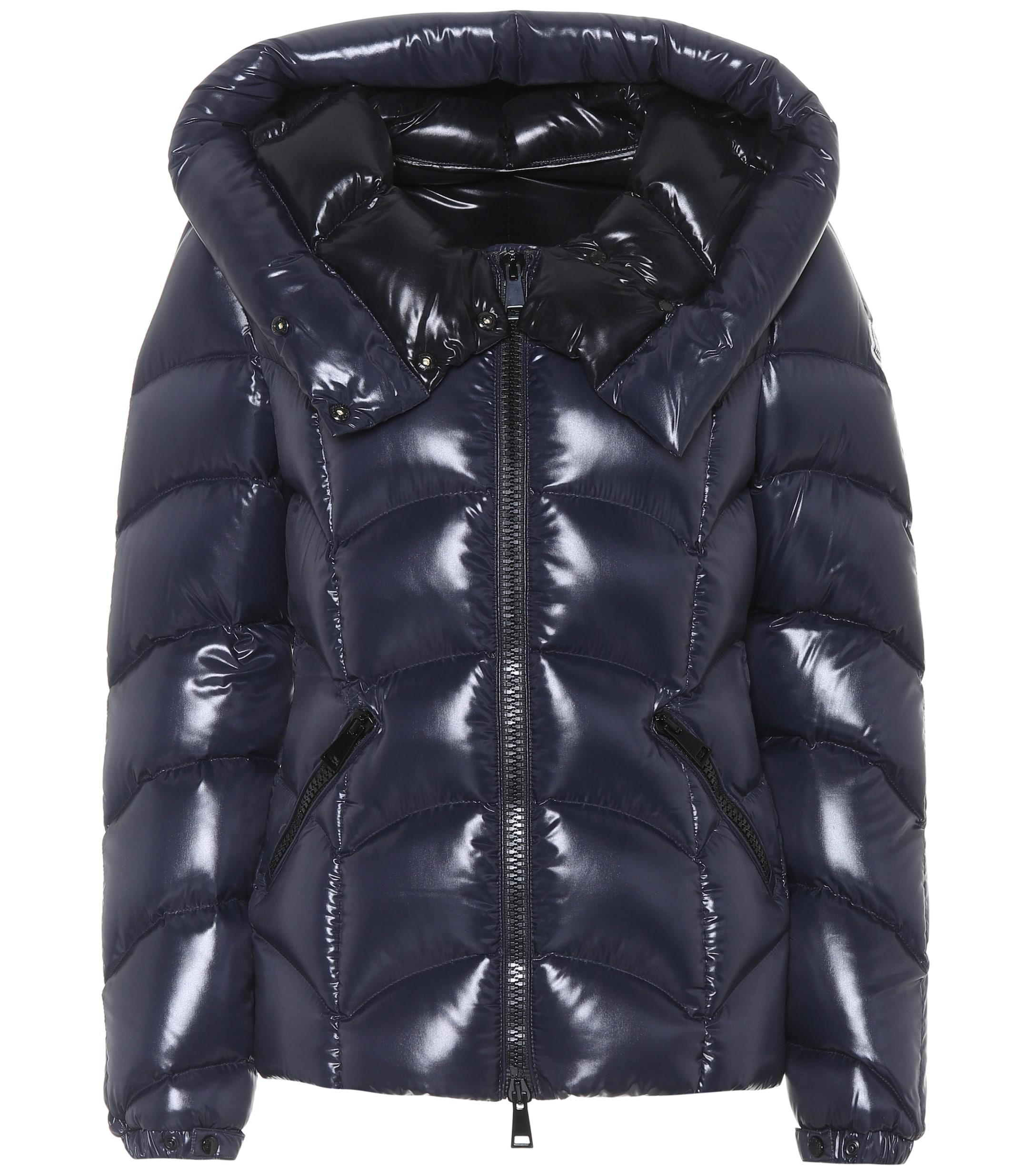 Moncler Akebia Shiny Puffer Jacket in Navy (Blue) - Lyst