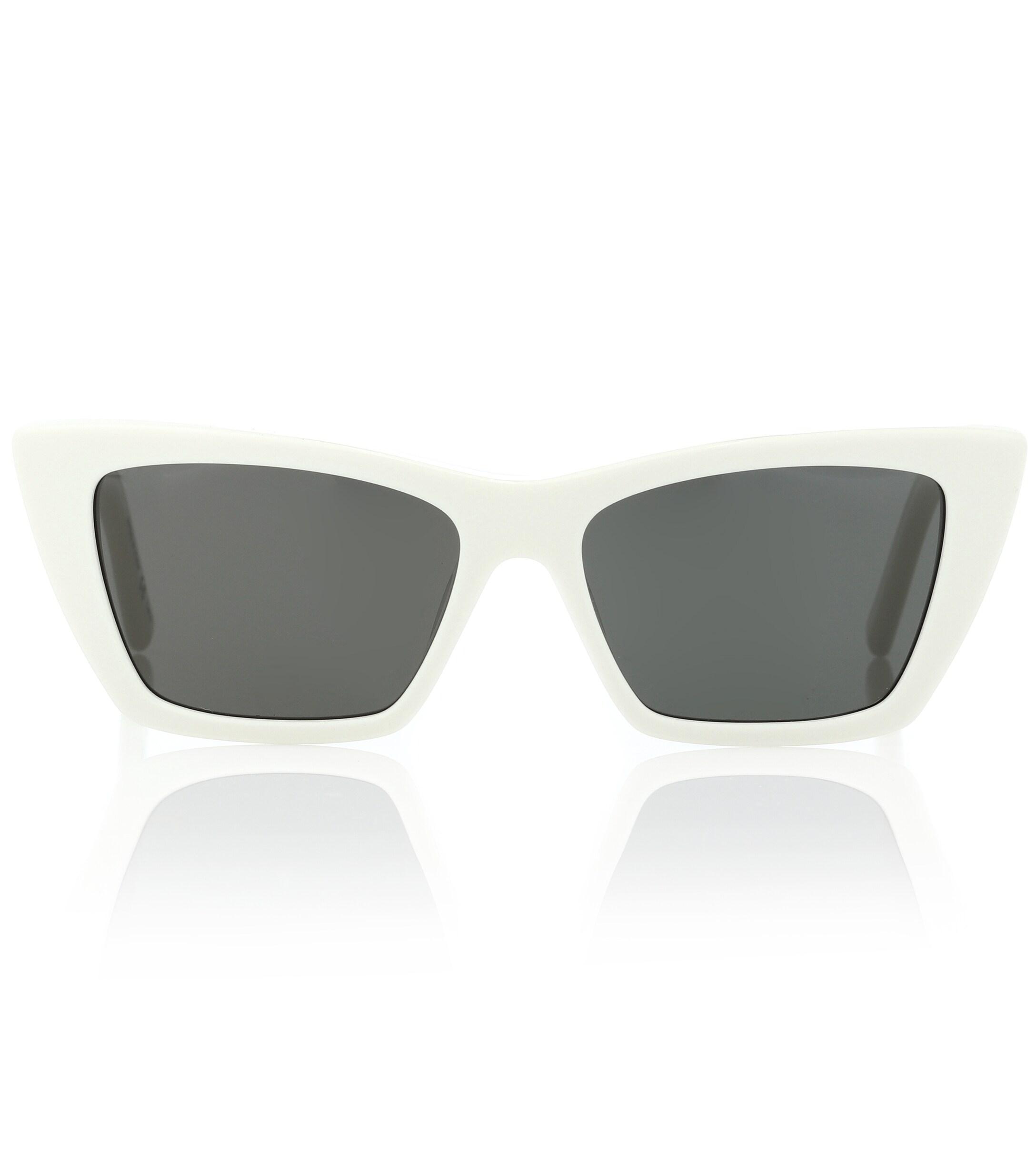 Saint Laurent Mica Cateye Sunglasses in White Lyst