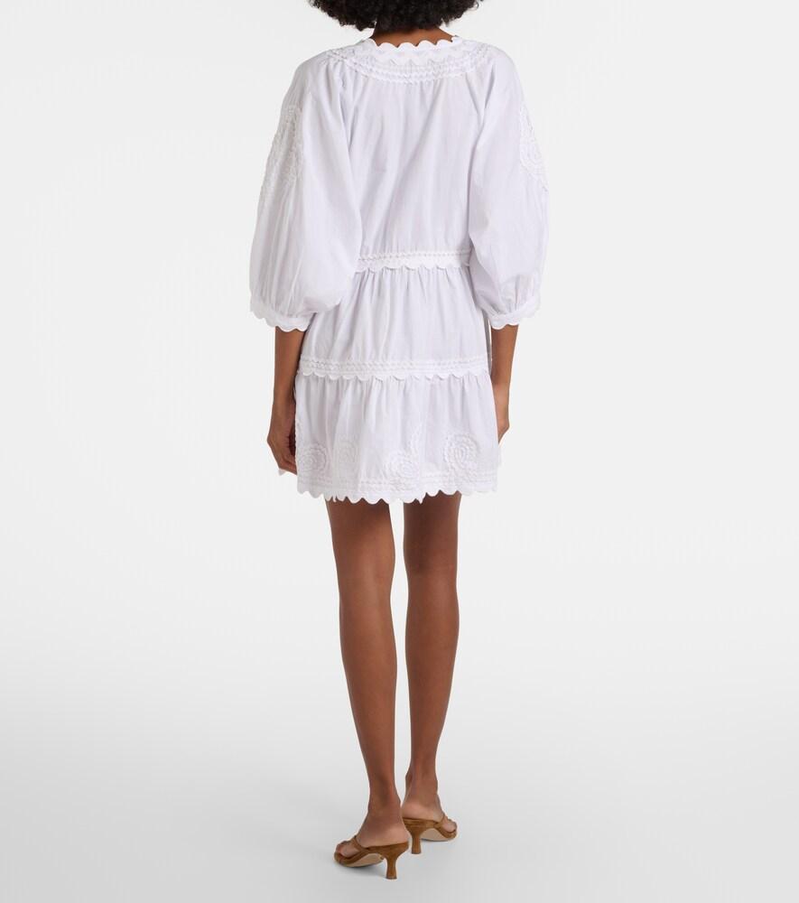 green emerald velvet dress White V-Back Mini Dress → Juliet Dunn London main image 1