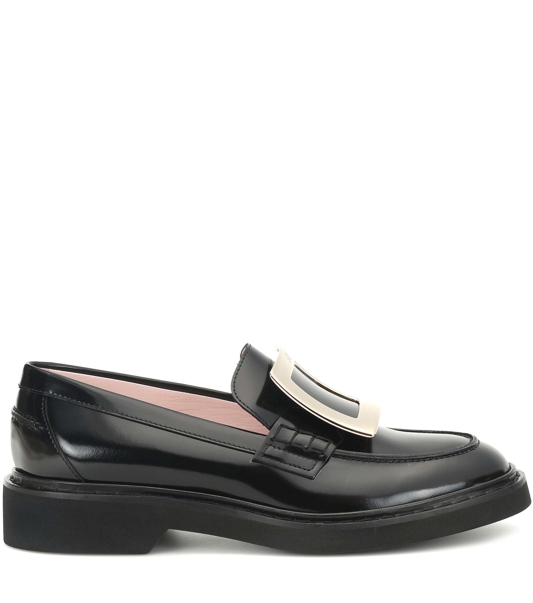 Roger Vivier Viv' Rangers Patent Leather Loafers in Black - Lyst