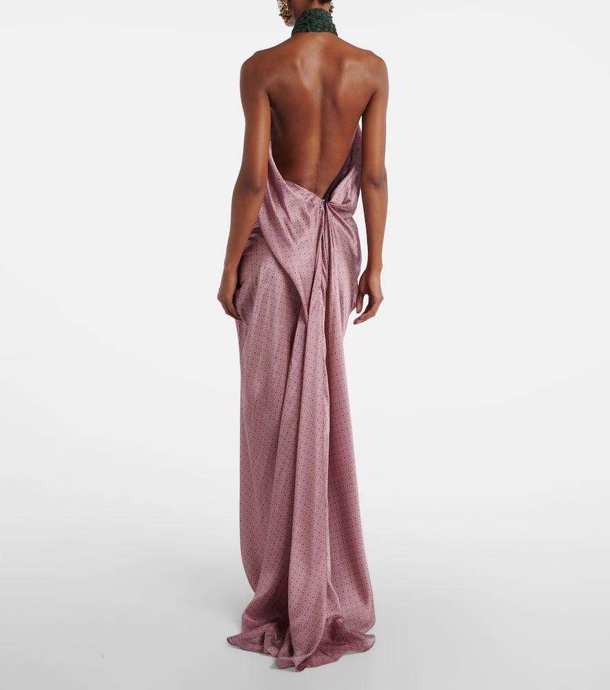 ワンピース Dries Van Noten Floor-Length Dress Dries Van Noten Deyon Draped One-Shoulder Gown with Ruffle
