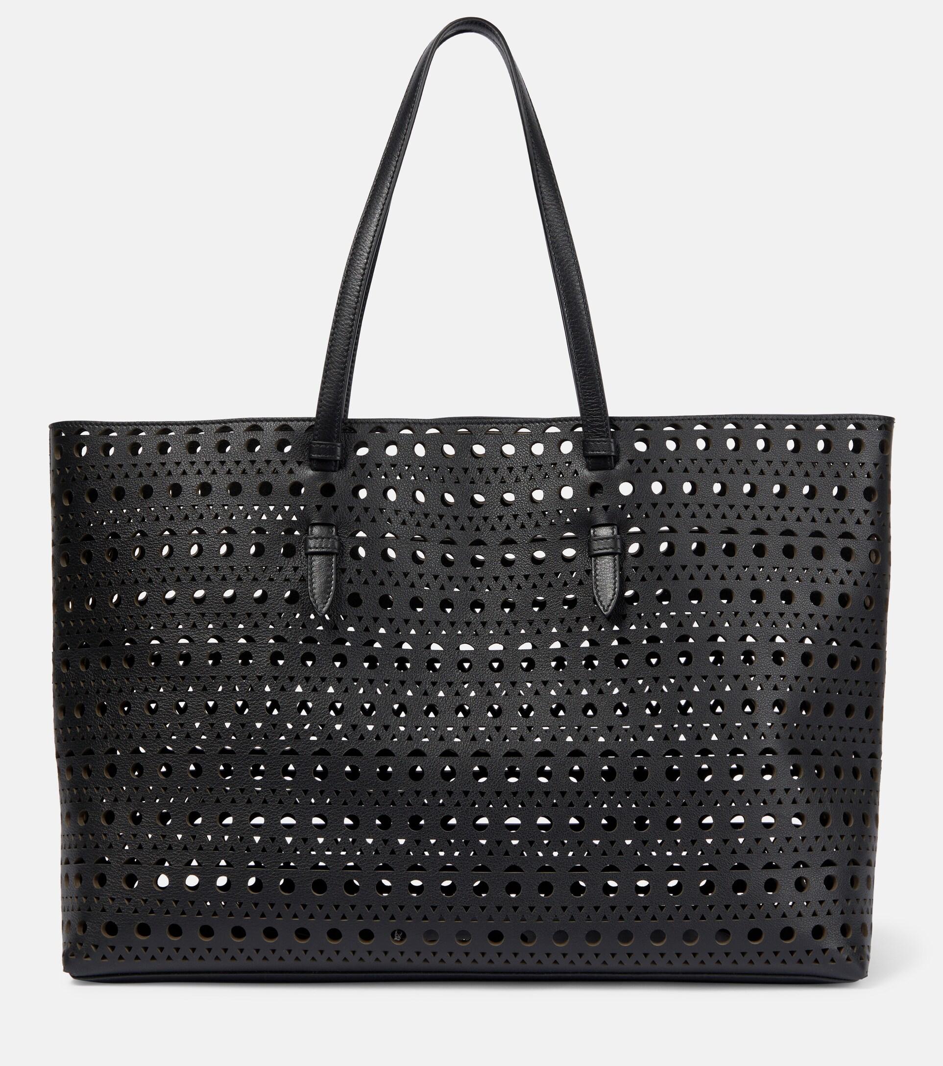 Alaïa Le Mina 44 Vienne Leather Tote Bag in Black | Lyst