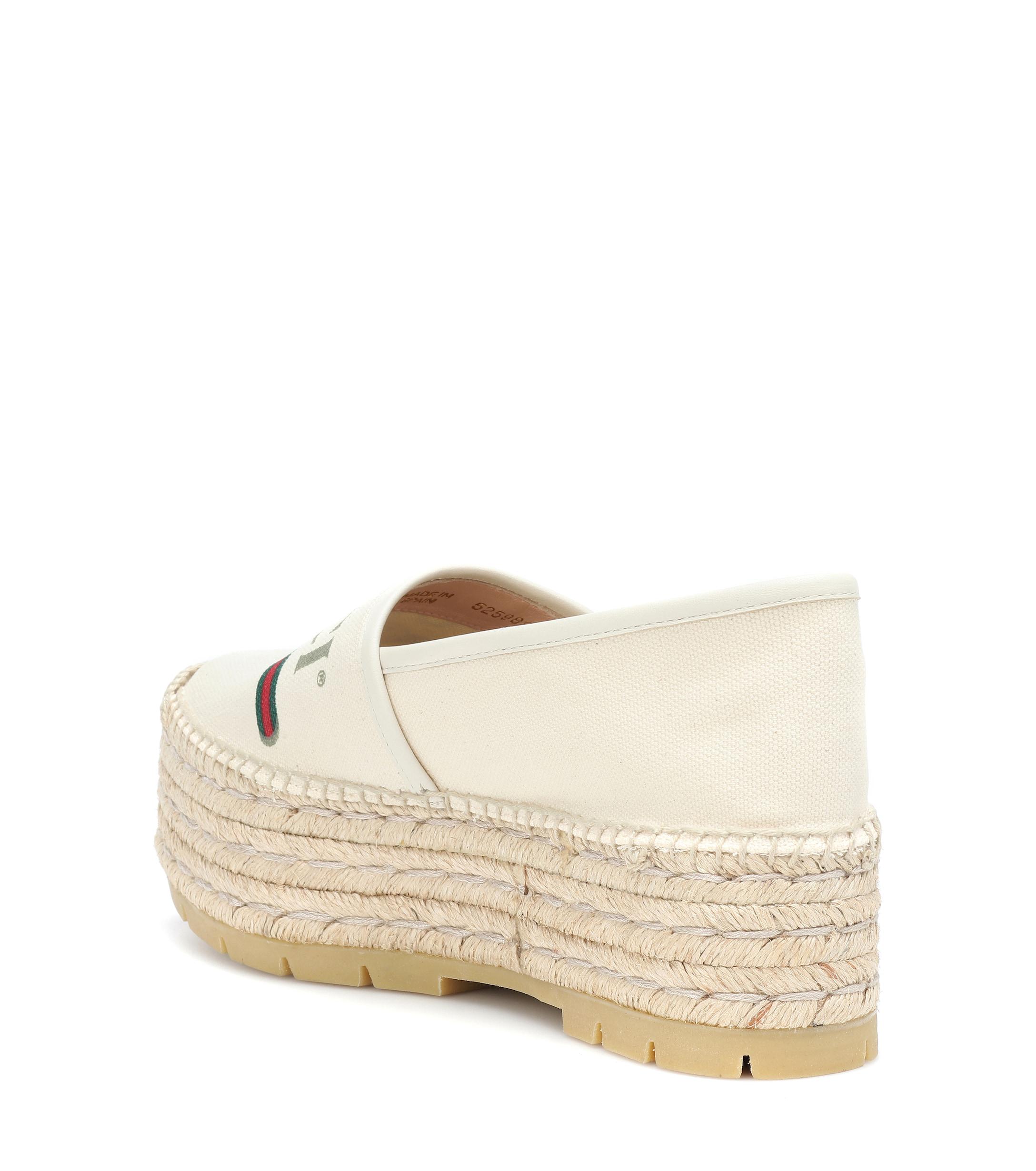 gucci platform espadrille slides