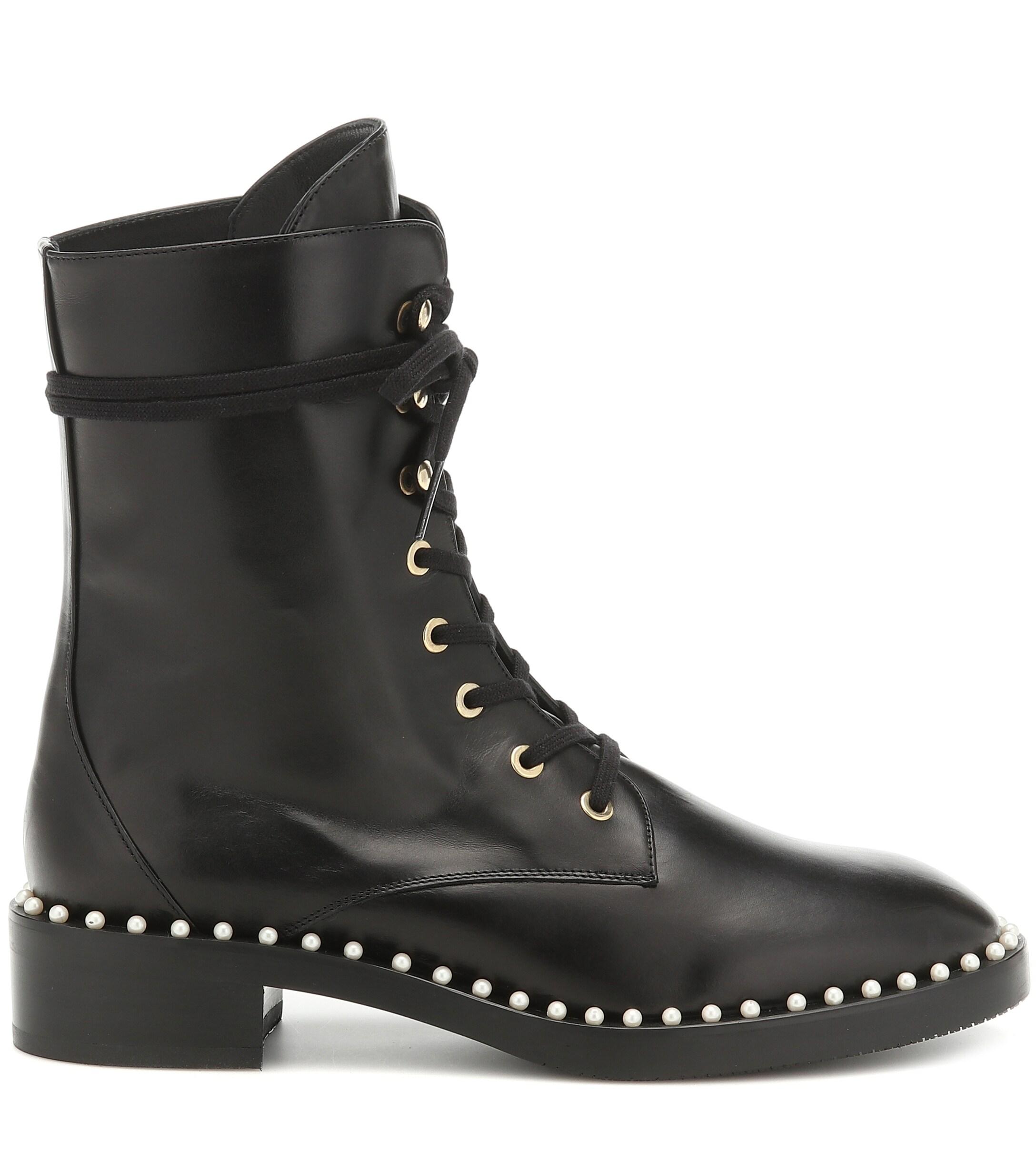 stuart weitzman mckenzee leather ankle boots