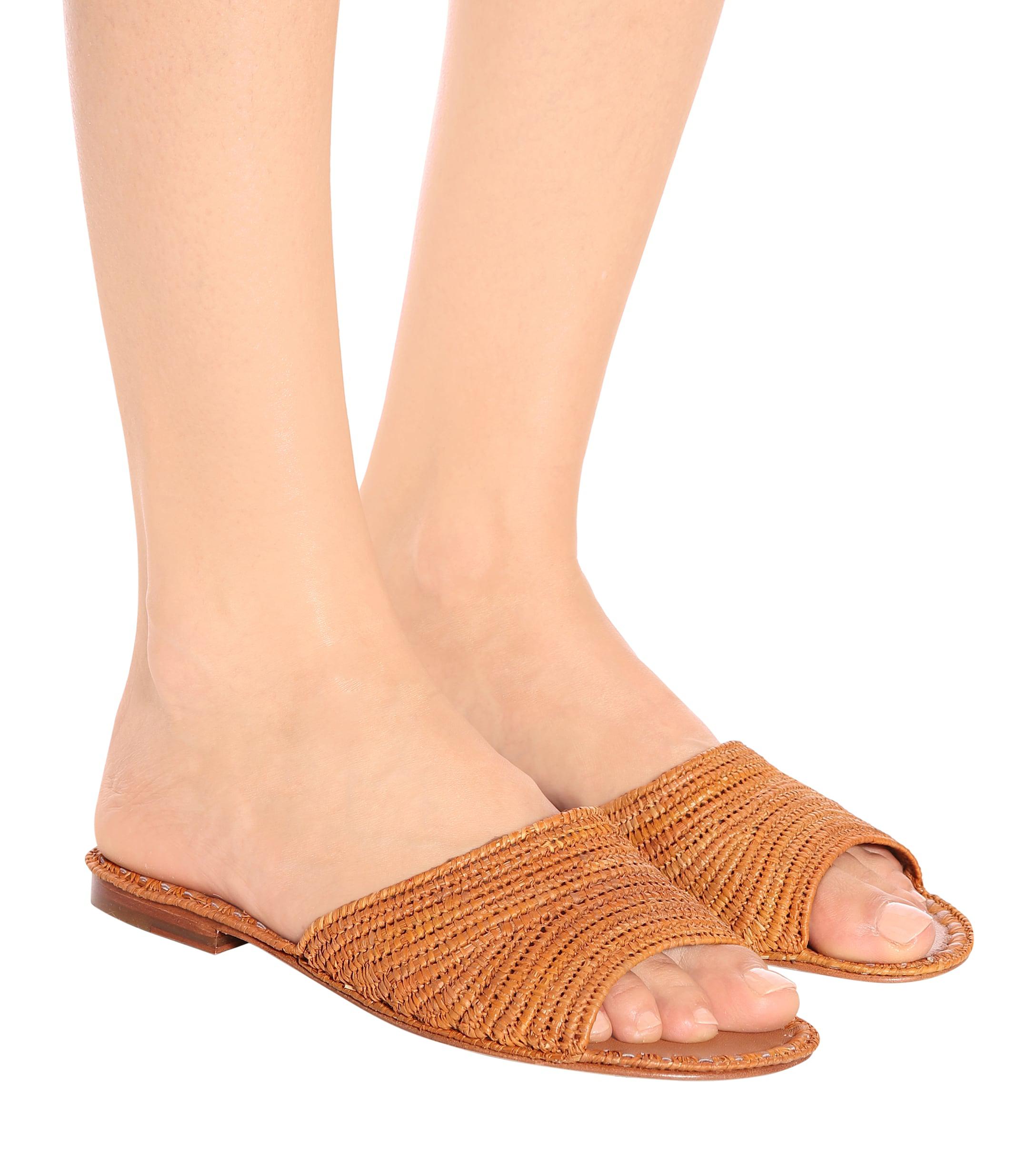 Carrie Forbes Raffia Sandals in Beige (Natural) - Lyst