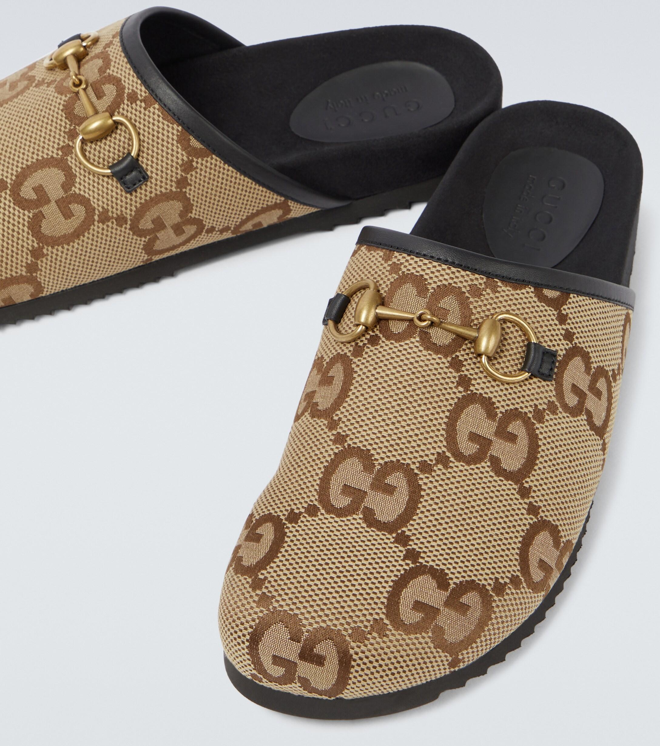 gucci canvas slipper